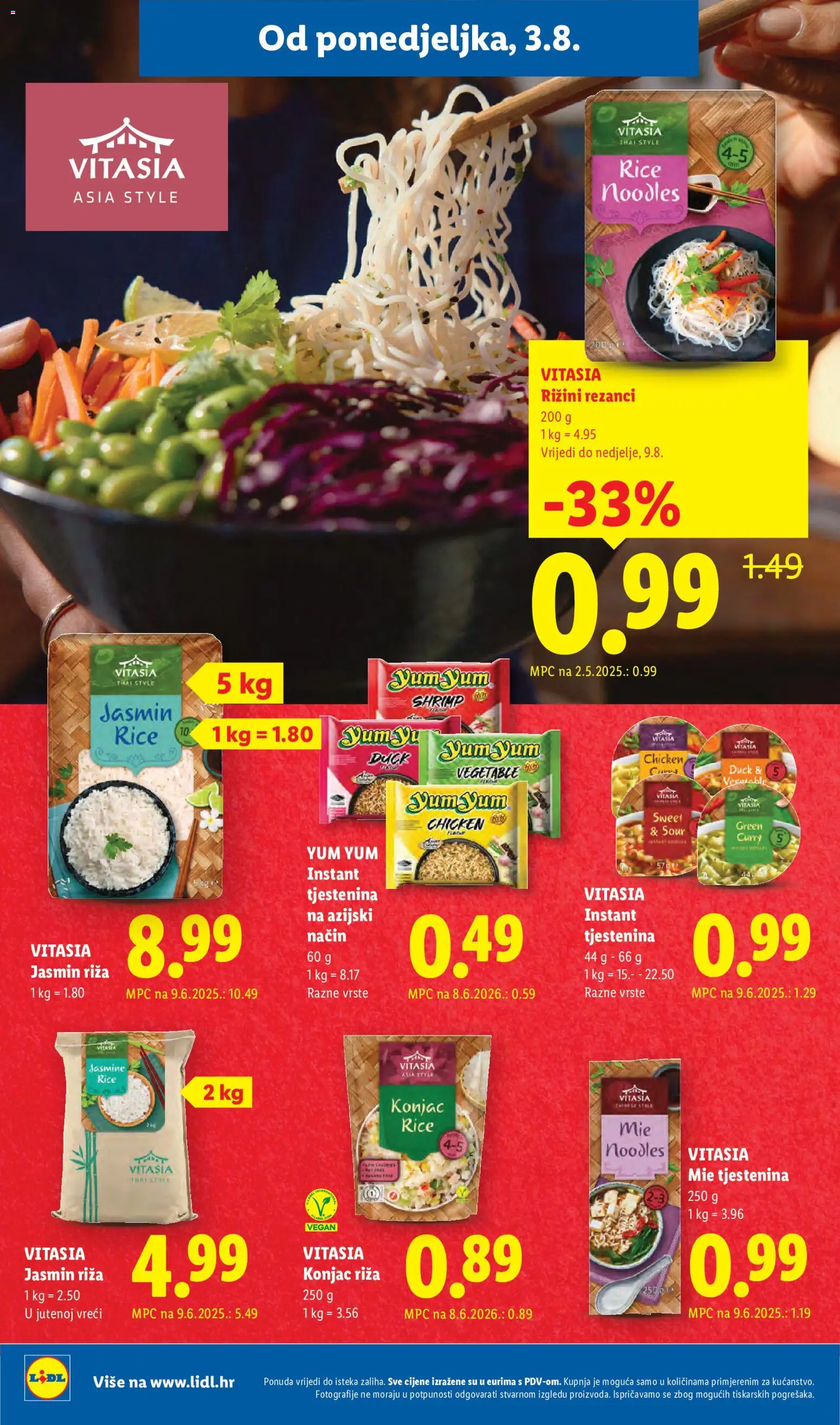Lidl katalog | vrijedi od 03.08.2026 | Stranica: 16 | Proizvodi: Jasmin riža, Riža, Tjestenina, Curry