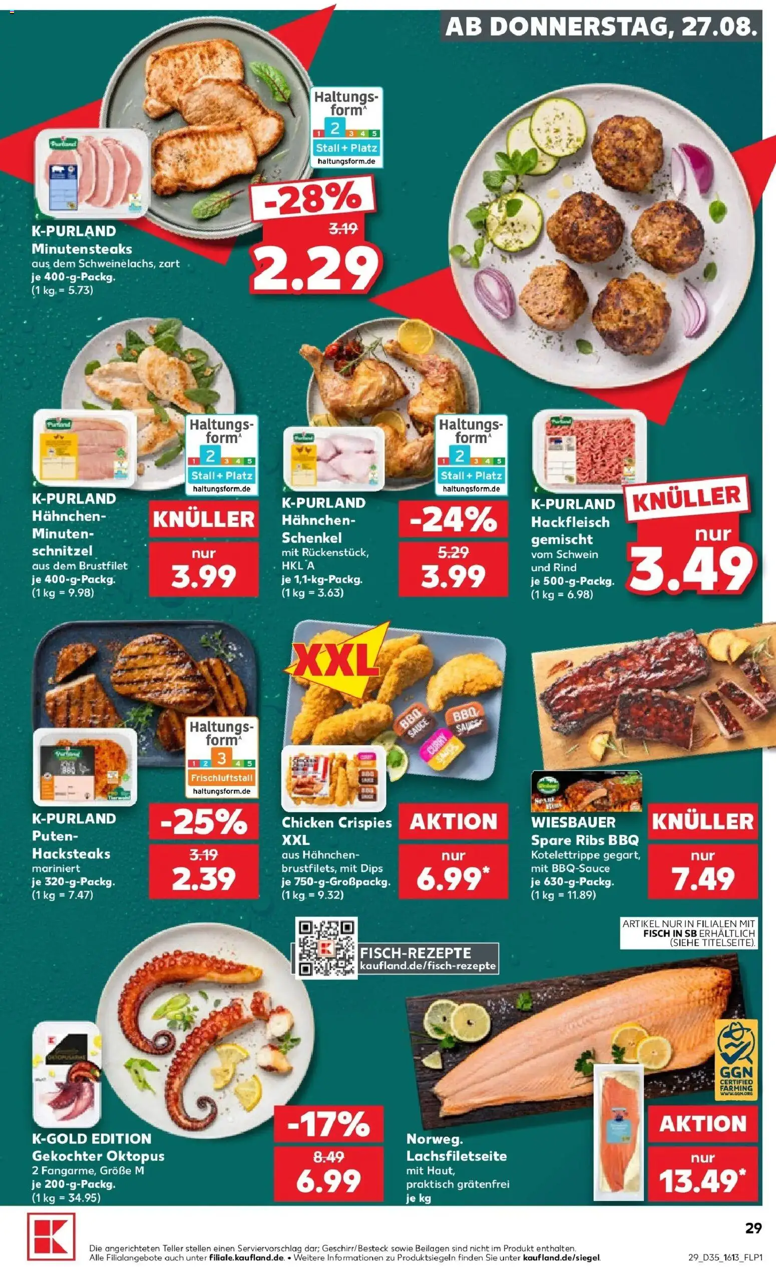 Prospekt Kaufland ab 24.08.2026 » Angebote Online zum Blättern | Seite: 40 | Produkte: Beilagen, Schnitzel, Fisch, Hackfleisch