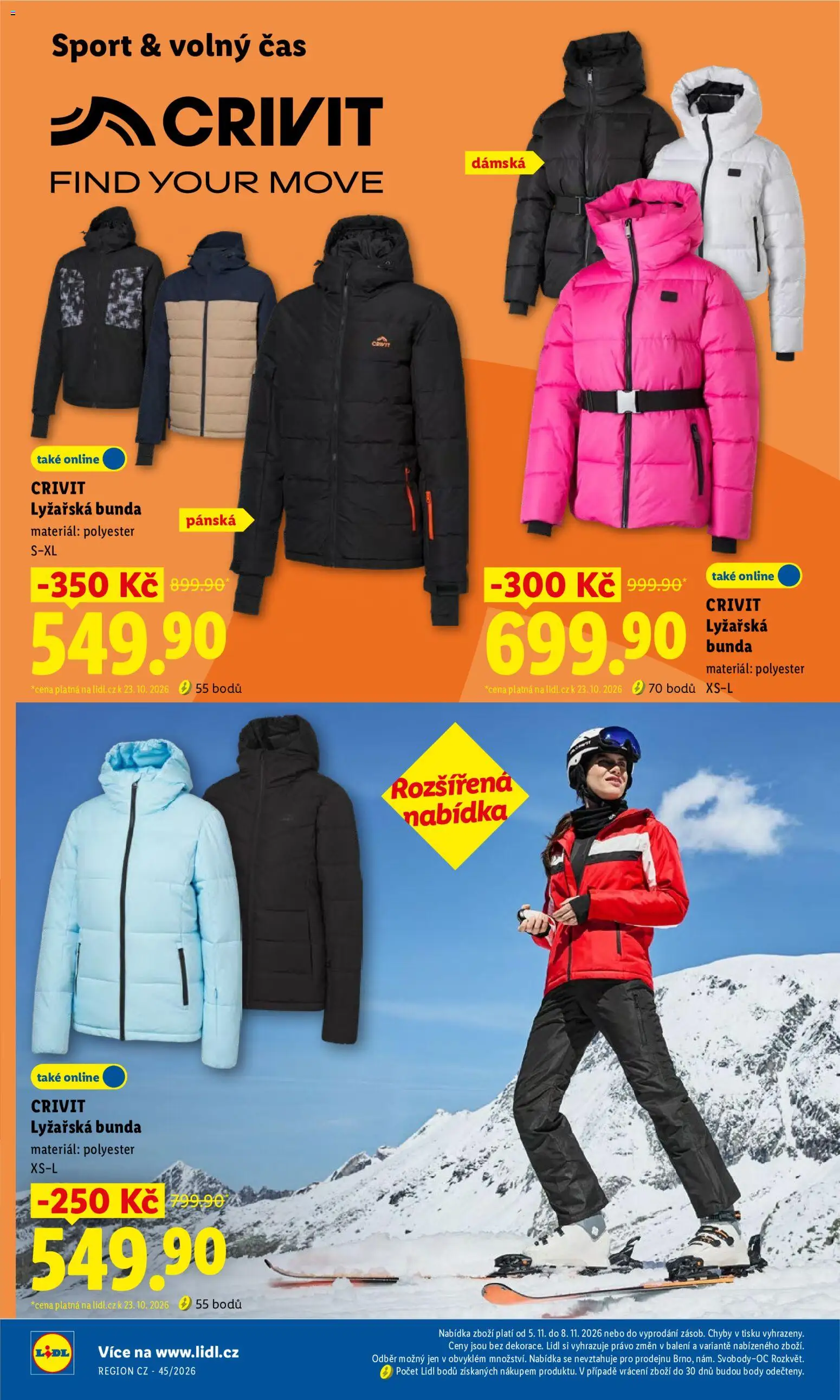 Lidl leták - Spotřební zboží od 02.11.2026 | Strana: 26 | Produkty: Bunda, Body