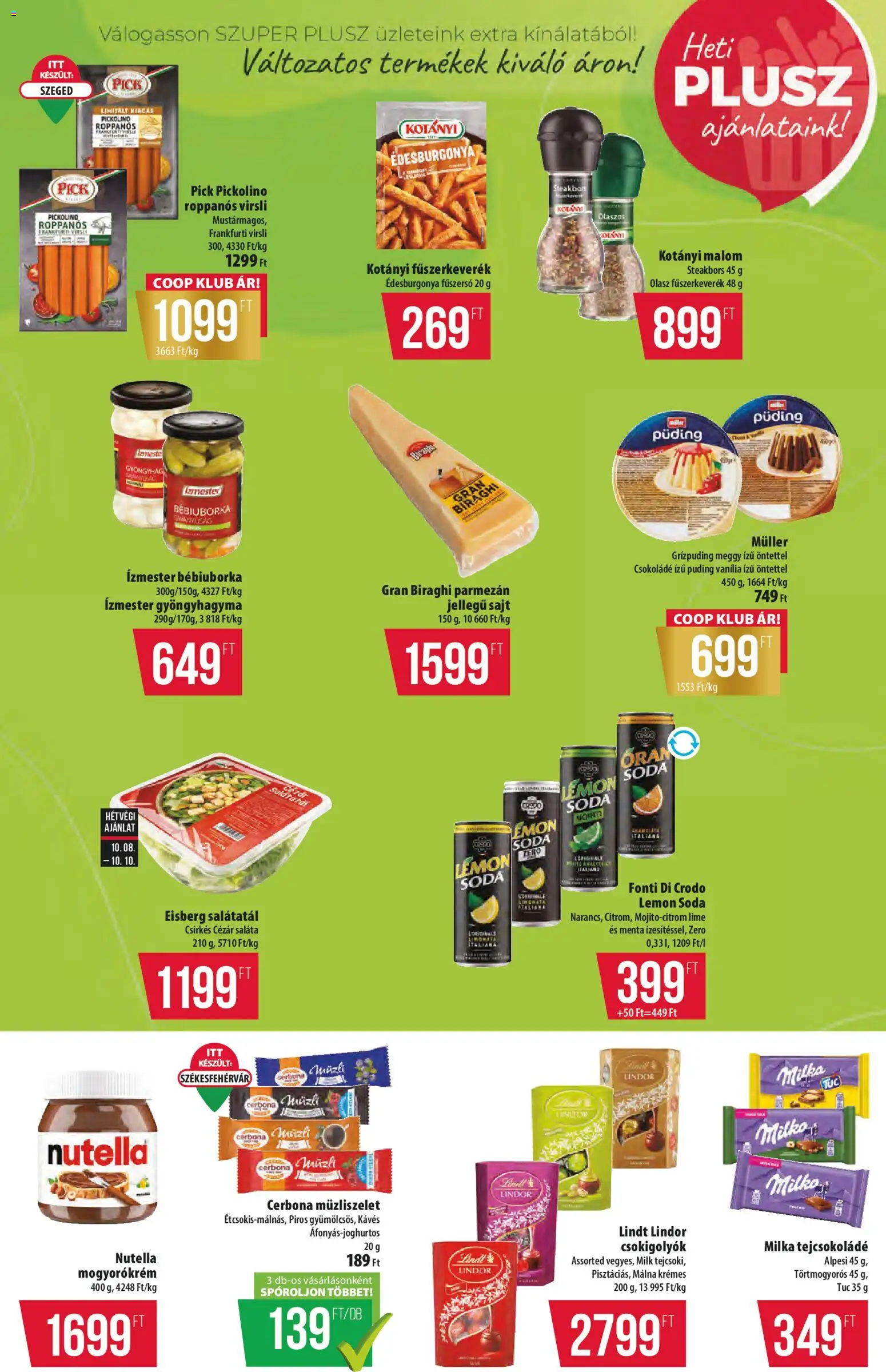 COOP akciós ujság - amely érvényes a következő dátumtól: 2026.10.08. | Oldal: 10 | Termékek: Menta, Meggy, Sajt, Gyöngyhagyma