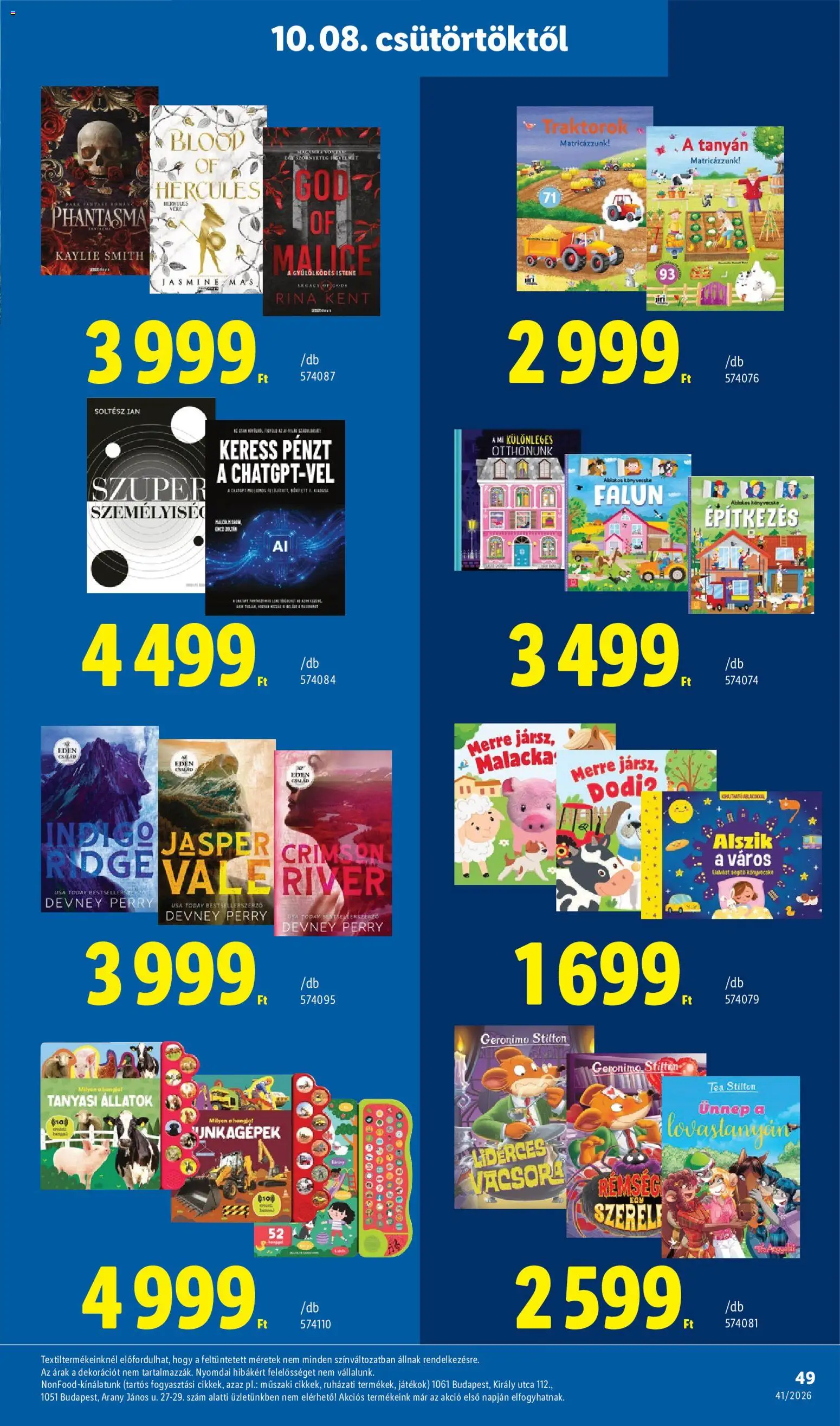 Lidl akciós ujság - amely érvényes a következő dátumtól: 2026.10.08. | Oldal: 49