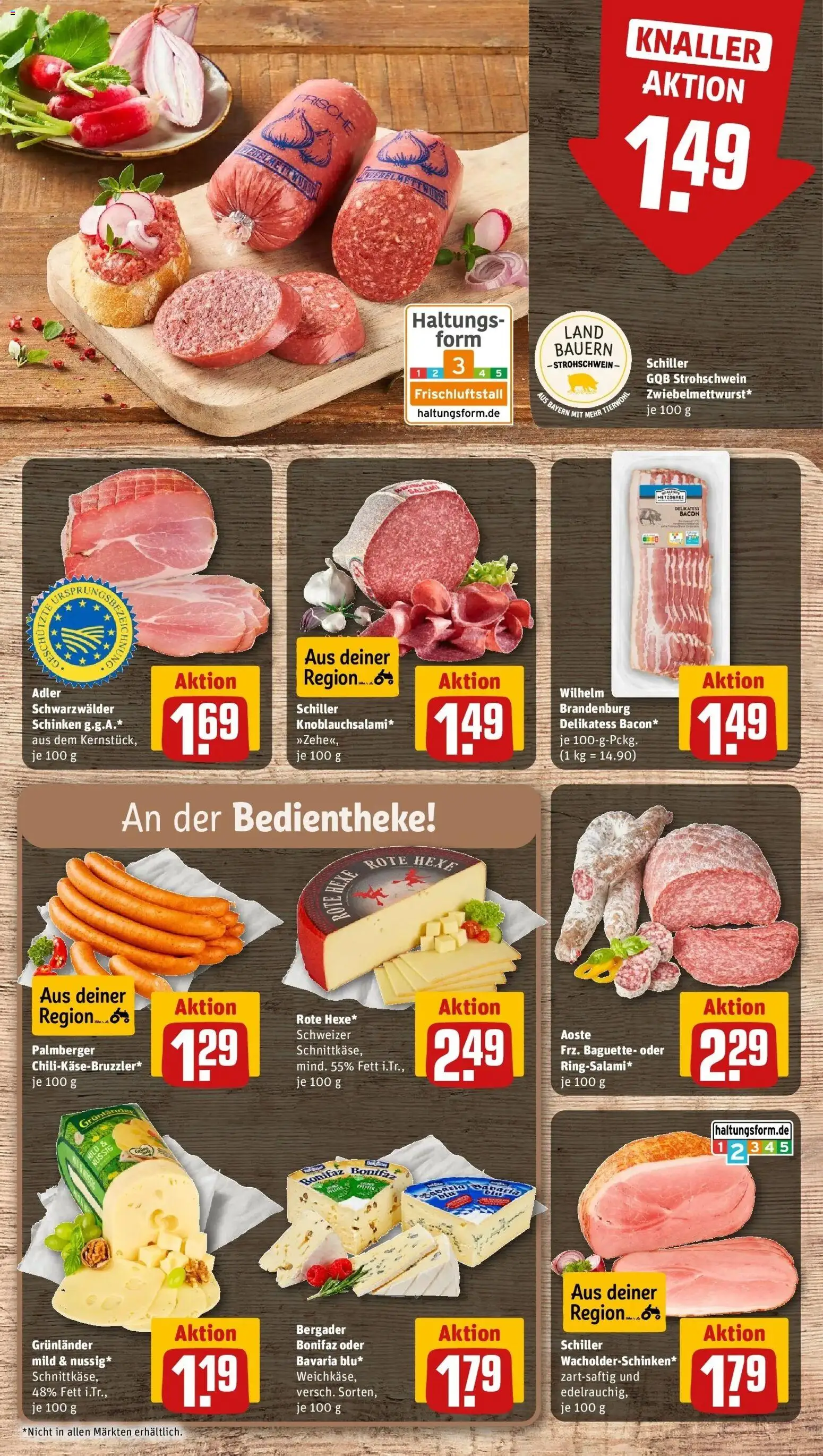 REWE Prospekt ab 24.08.2026 zum Blättern » Angebote | Seite: 10 | Produkte: Baguette, Grunlander, Schinken
