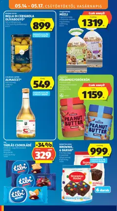 TÁBLÁS CSOKOLÁDÉ, töltött tej- vagy étcsokoládé, többféle, 90 g/darab - amely érvényes a következő dátumtól: 14.05.2026 | Oldal: 14