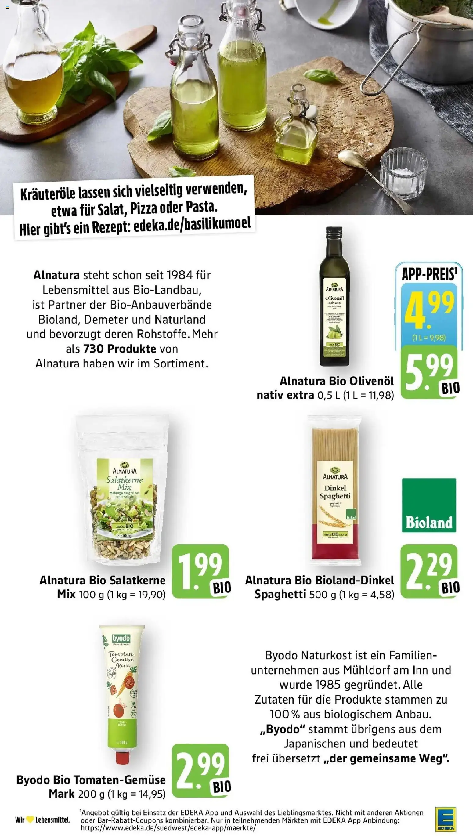 Edeka Prospekt Neu-Ulm (ab 05.10.2026) » Angebote Online | Seite: 24 | Produkte: Olivenol, Tomaten, Gemüse, Pizza