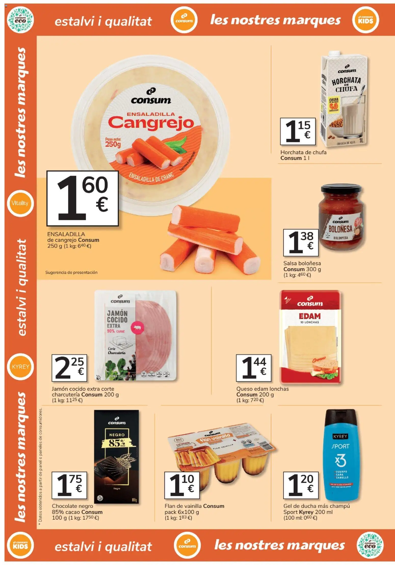 Consum folleto │ válido desde el 27/08/2026 | Página: 18 | Productos: Champú, Chocolate, Peso, Carne