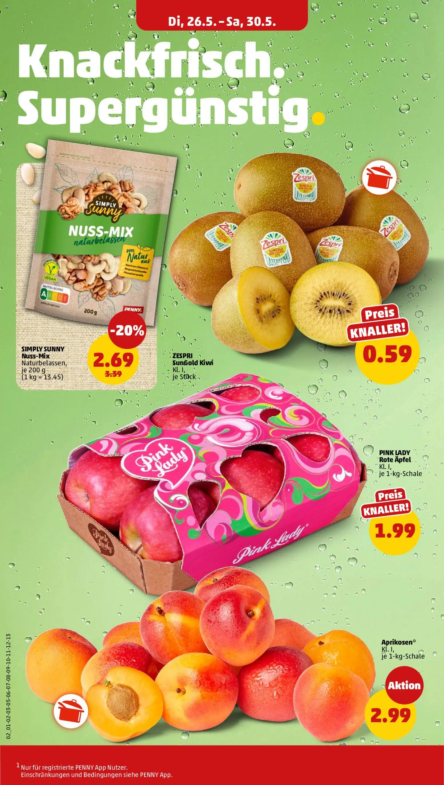 Penny Prospekt – gültig ab 26.05.2026 | Seite: 2 | Produkte: Äpfel, Kiwi
