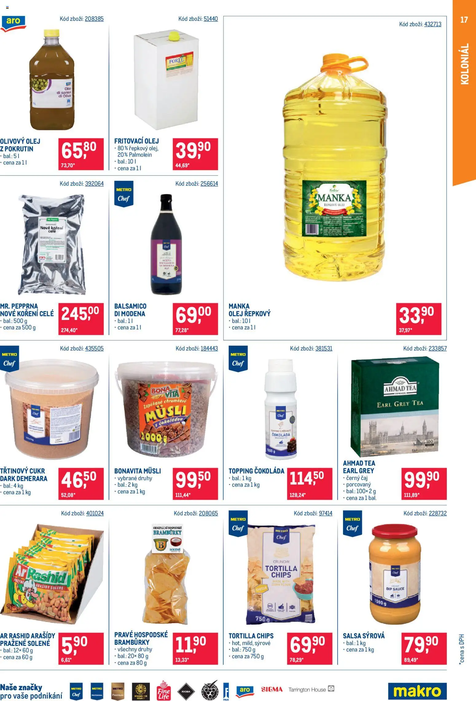 Makro leták - Gastronomie od 29.07.2026 | Strana: 17 | Produkty: Bramburky, Arašídy, Balsamico, Ahmad tea