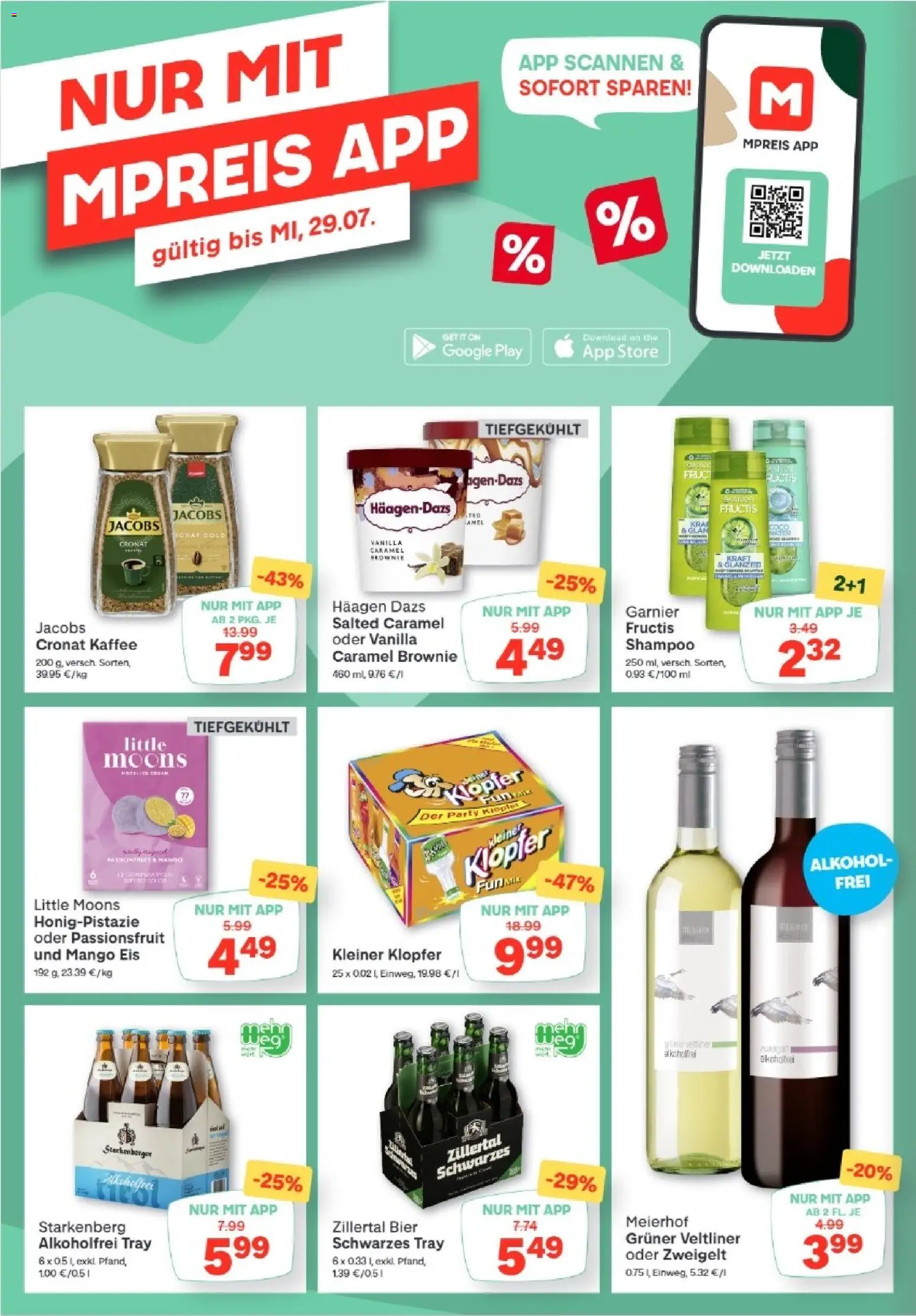 MPREIS Lenzing gültig ab 23.07.2026 | Seite: 18 | Produkte: Mango, Shampoo, Kaffee, Bier