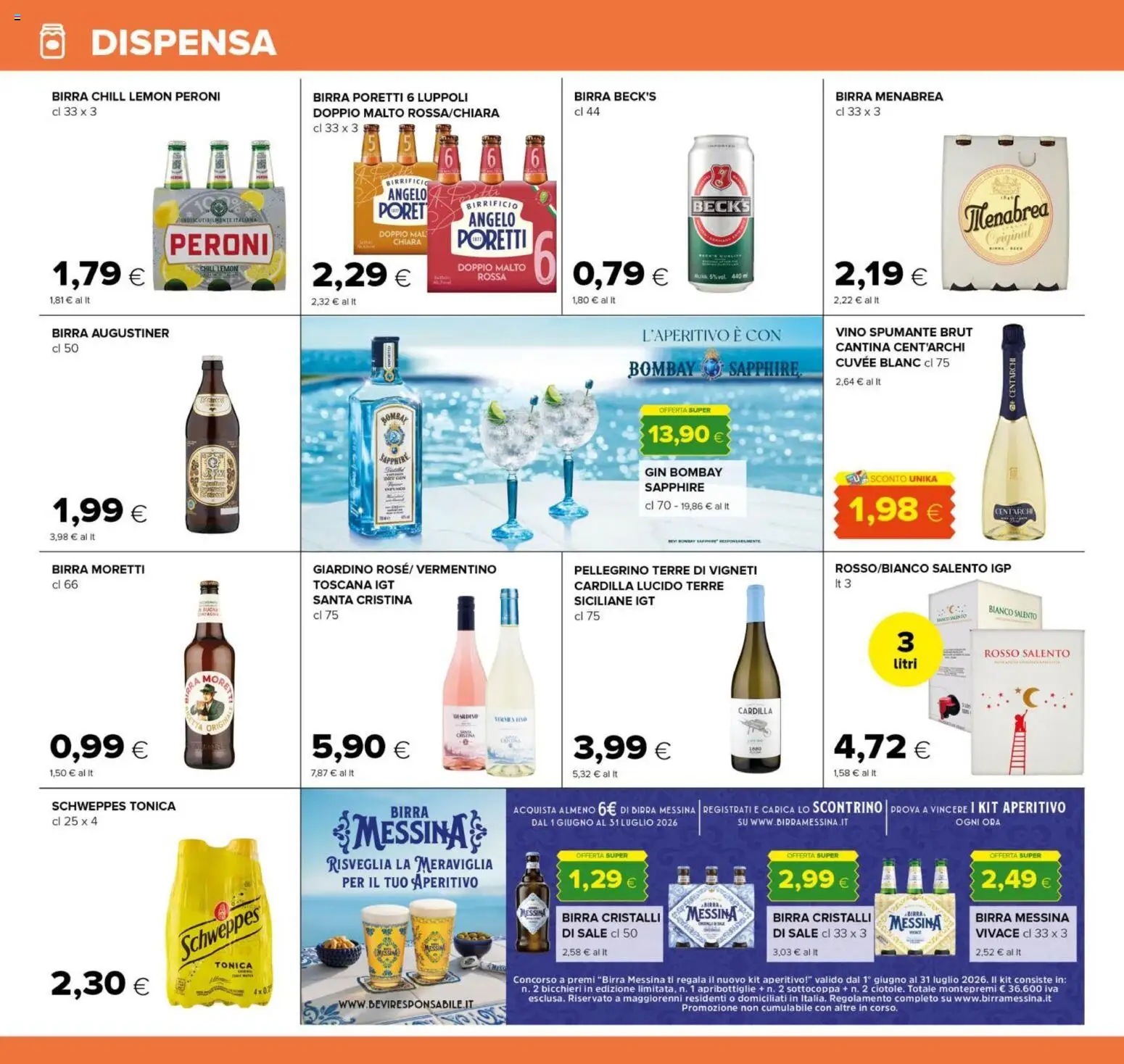 Volantino Oasi del 16/07/2026 | Pagina: 16 | Prodotti: Sale, Birra Moretti, Spumante, Aperitivo
