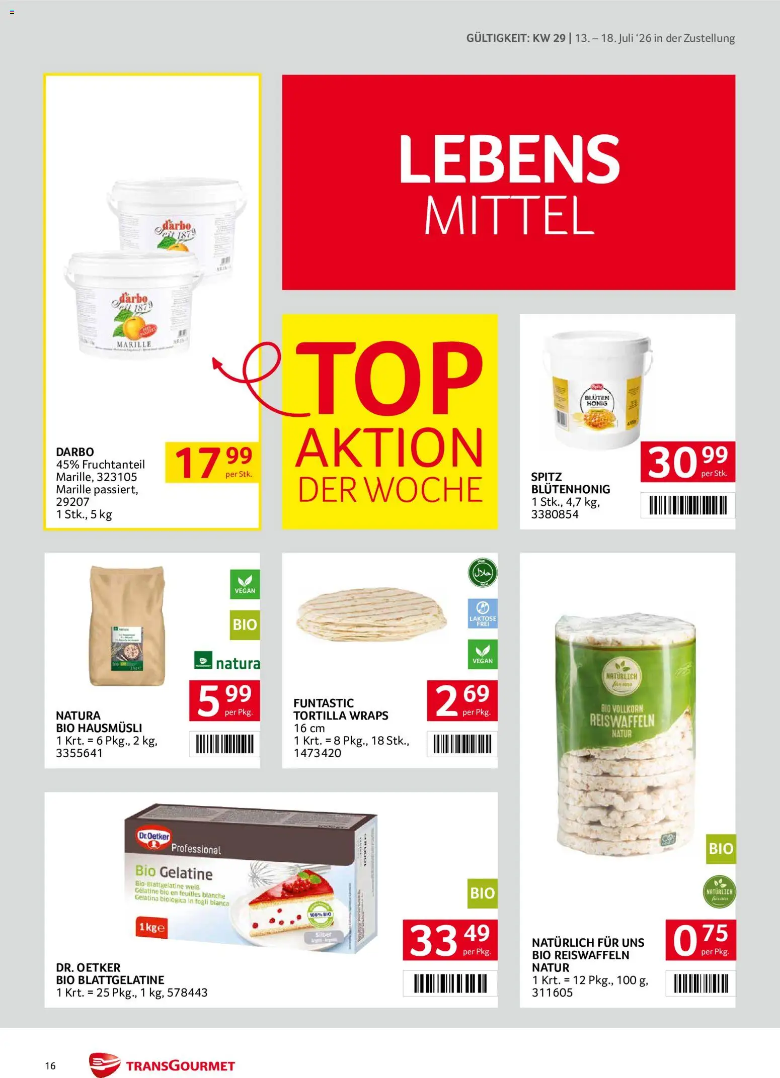 Transgourmet Zustellaktion gültig ab 13.07.2026 | Seite: 16