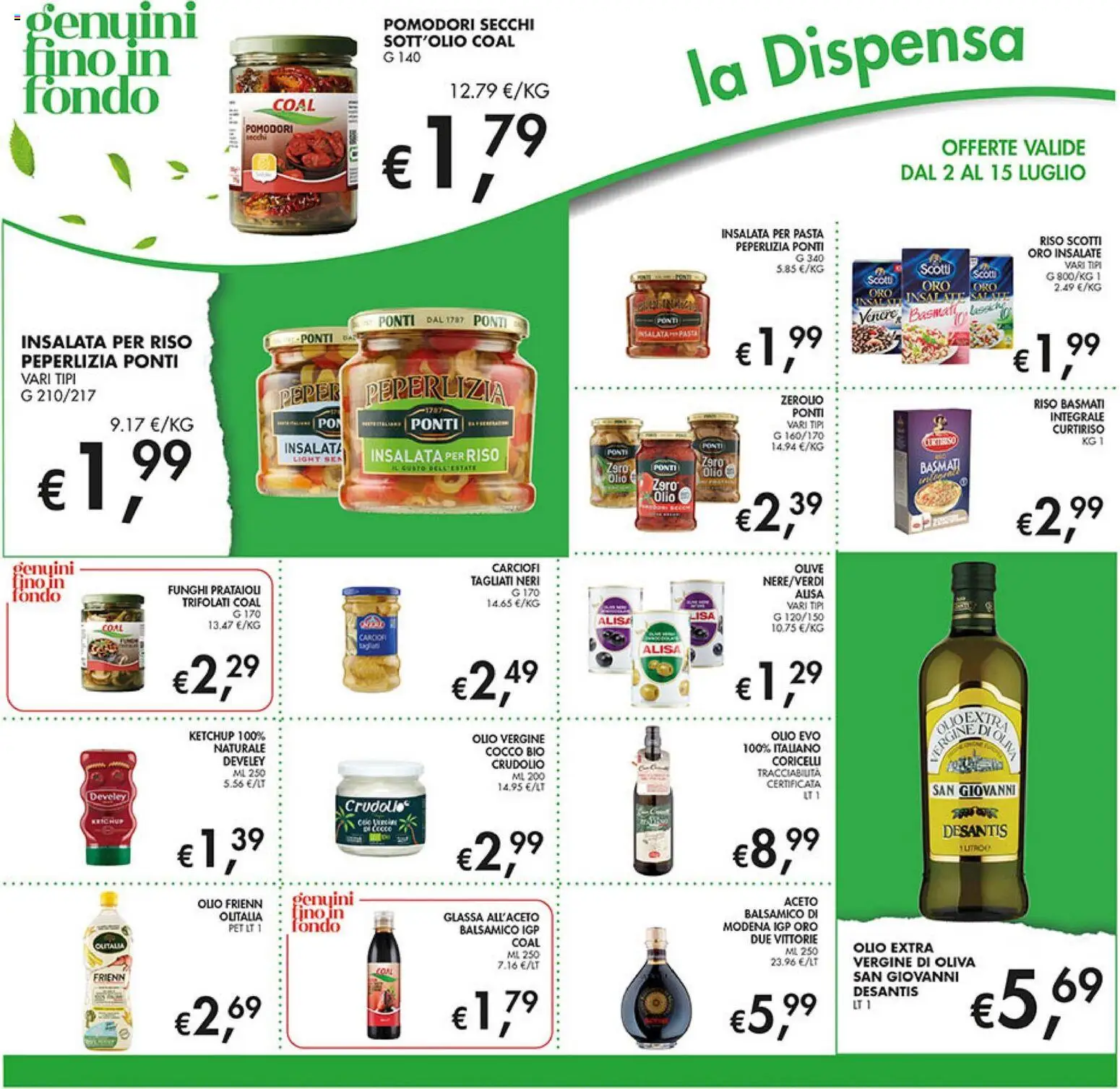 Volantino Coal del 02/07/2026 | Pagina: 18 | Prodotti: Olio, Pomodori, Carciofi, Cocco