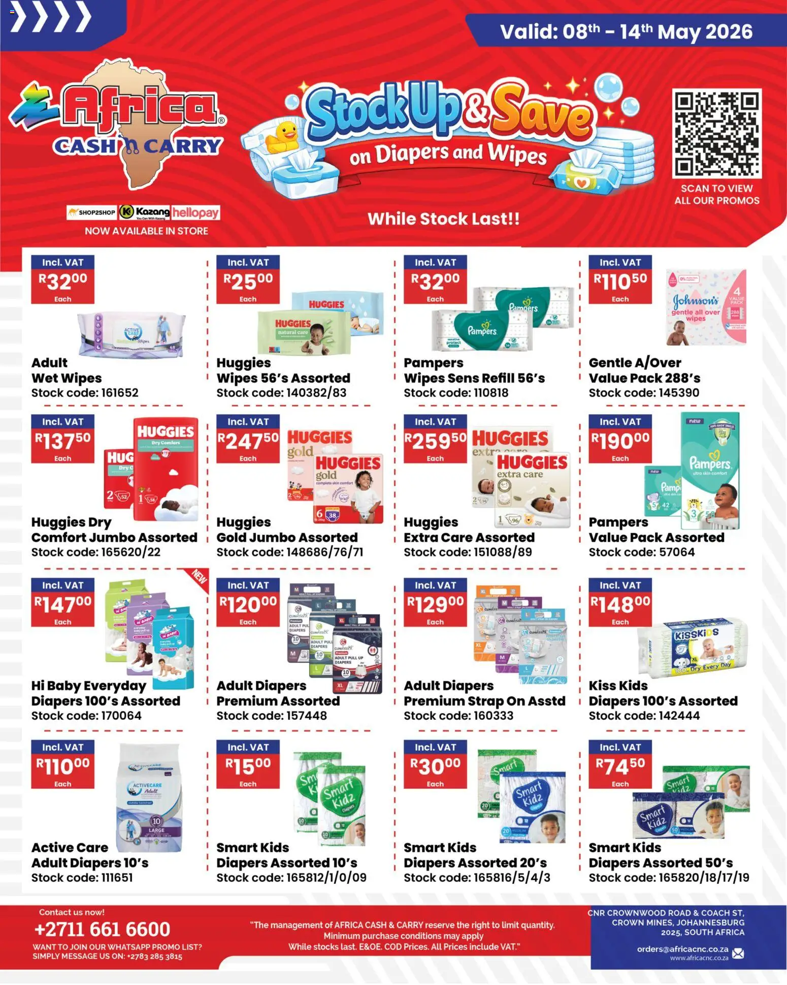 New Africa Cash & Carry catalogue – valid from 08.05.2026 | Page: 1 | Products: Stock