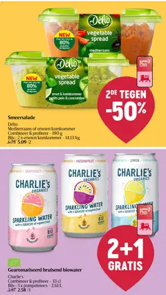 CHARLIE'S ORGANICS SPARKLING WATER, CHARLIE'S ORGANICS SPARKLING WATER with a squeeze of organic fruit - Voorbeeld van een folder van Delhaize, geldig van 30/07/2026 | Pagina: 7