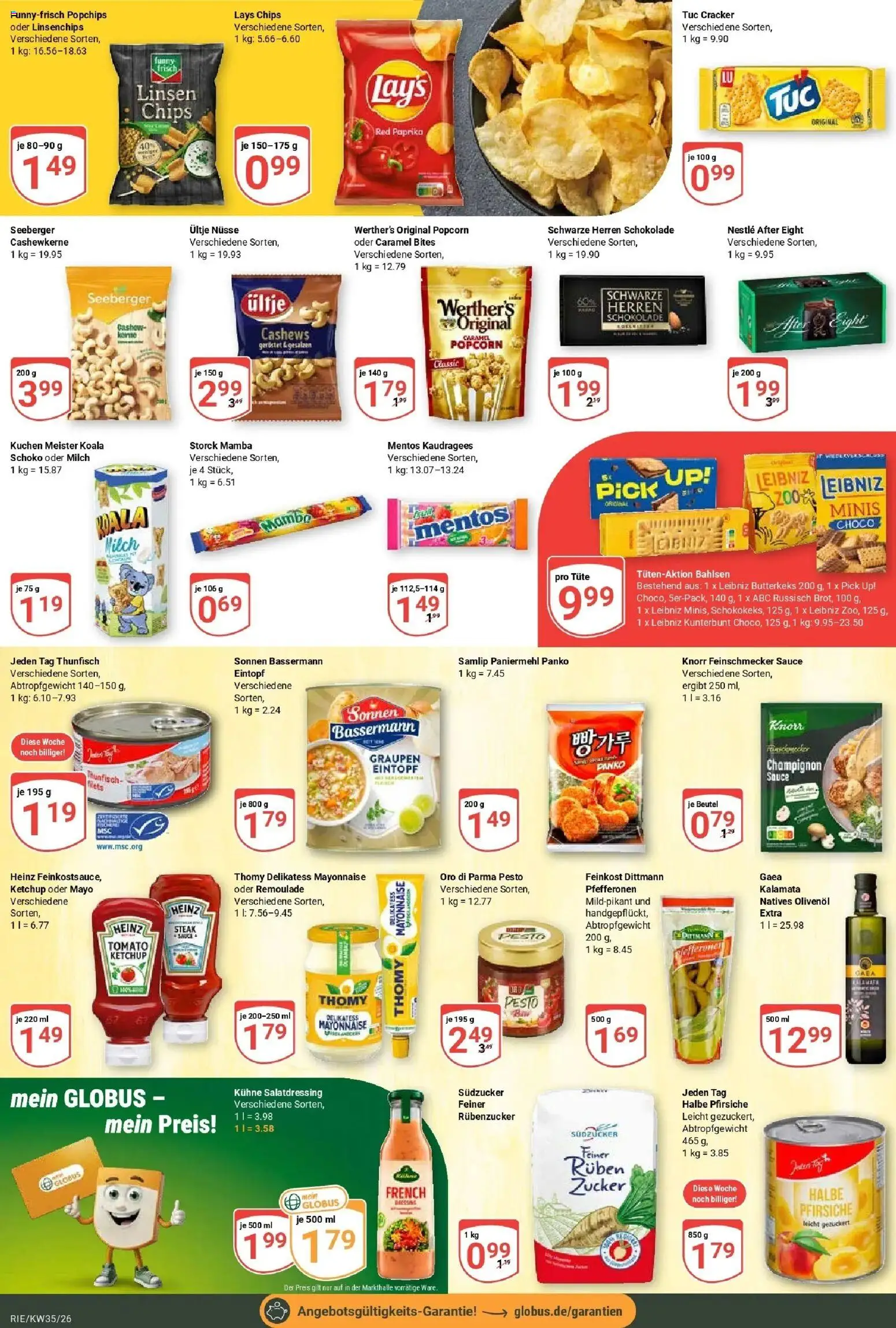 Globus Prospekt Bochum-Riemke – gültig ab 24.08.2026 | Seite: 18 | Produkte: Milch, Thunfisch, Oro di parma, Popcorn