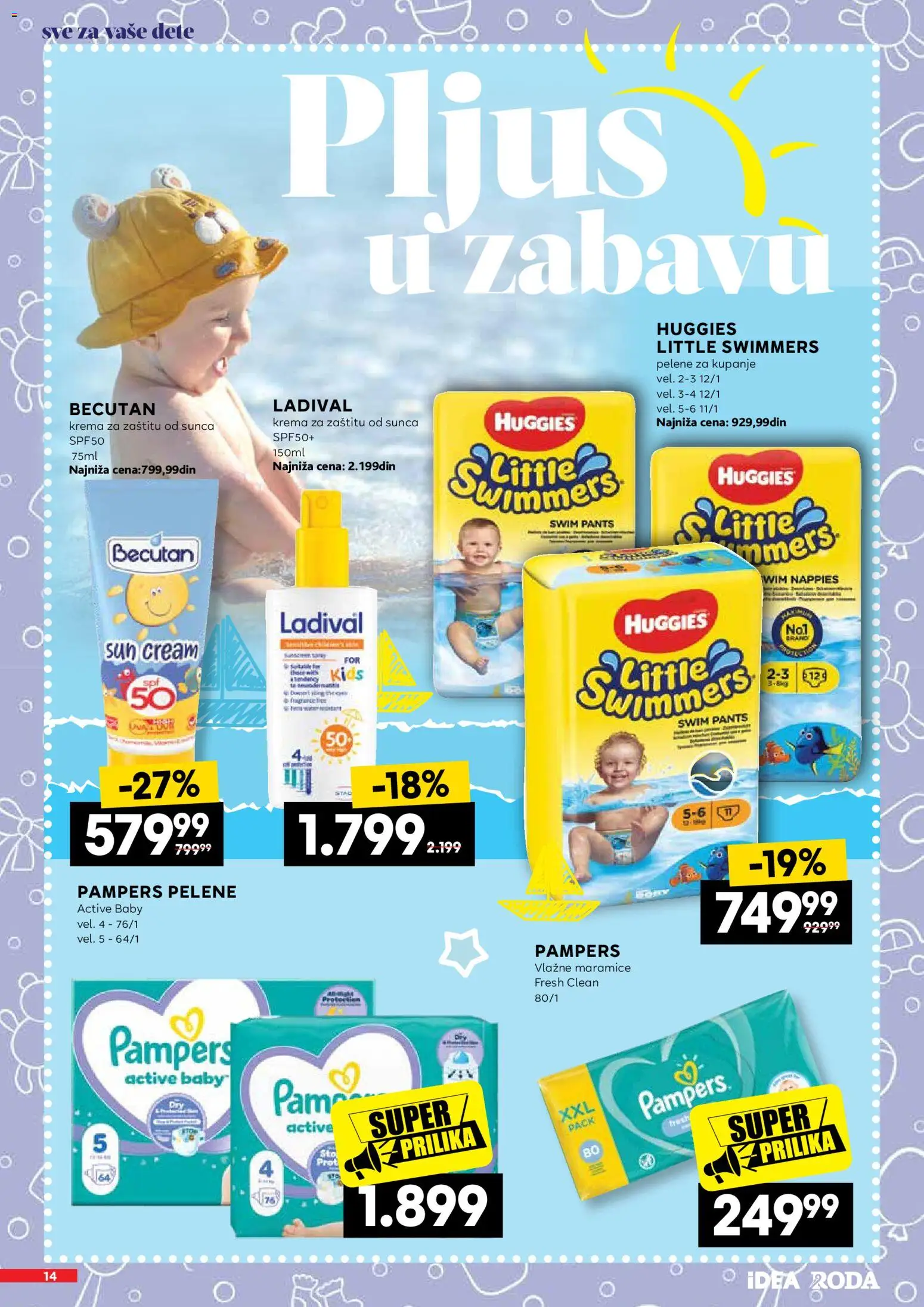 Roda katalog - važi od 11.06.2026 | Strana: 14 | Proizvode: Pampers, Krema, Vlažne maramice, Pelene