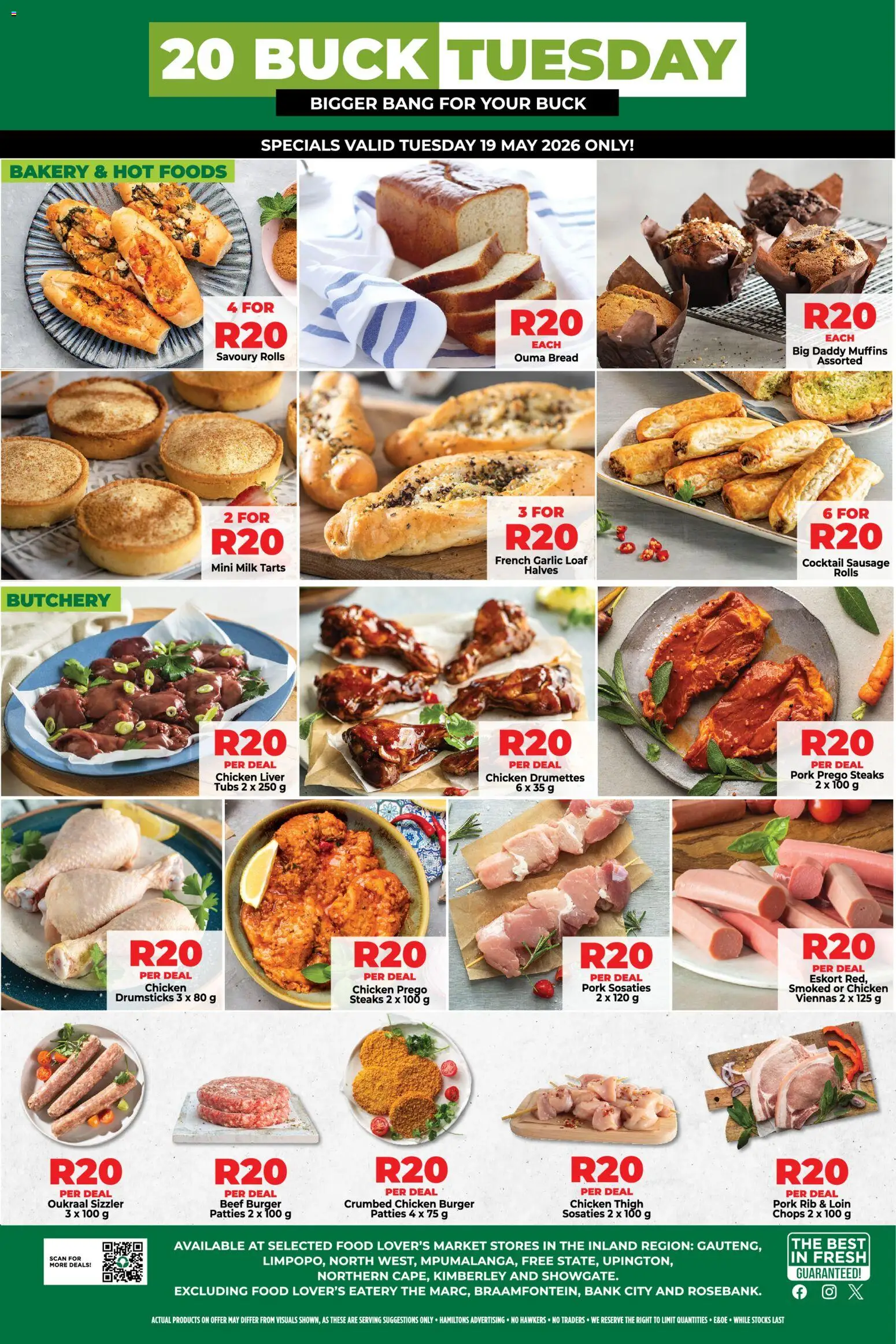 New Food Lover's Market catalogue – valid from 18.05.2026 | Page: 1 | Products: Bakery, Milk, Bread, Pork