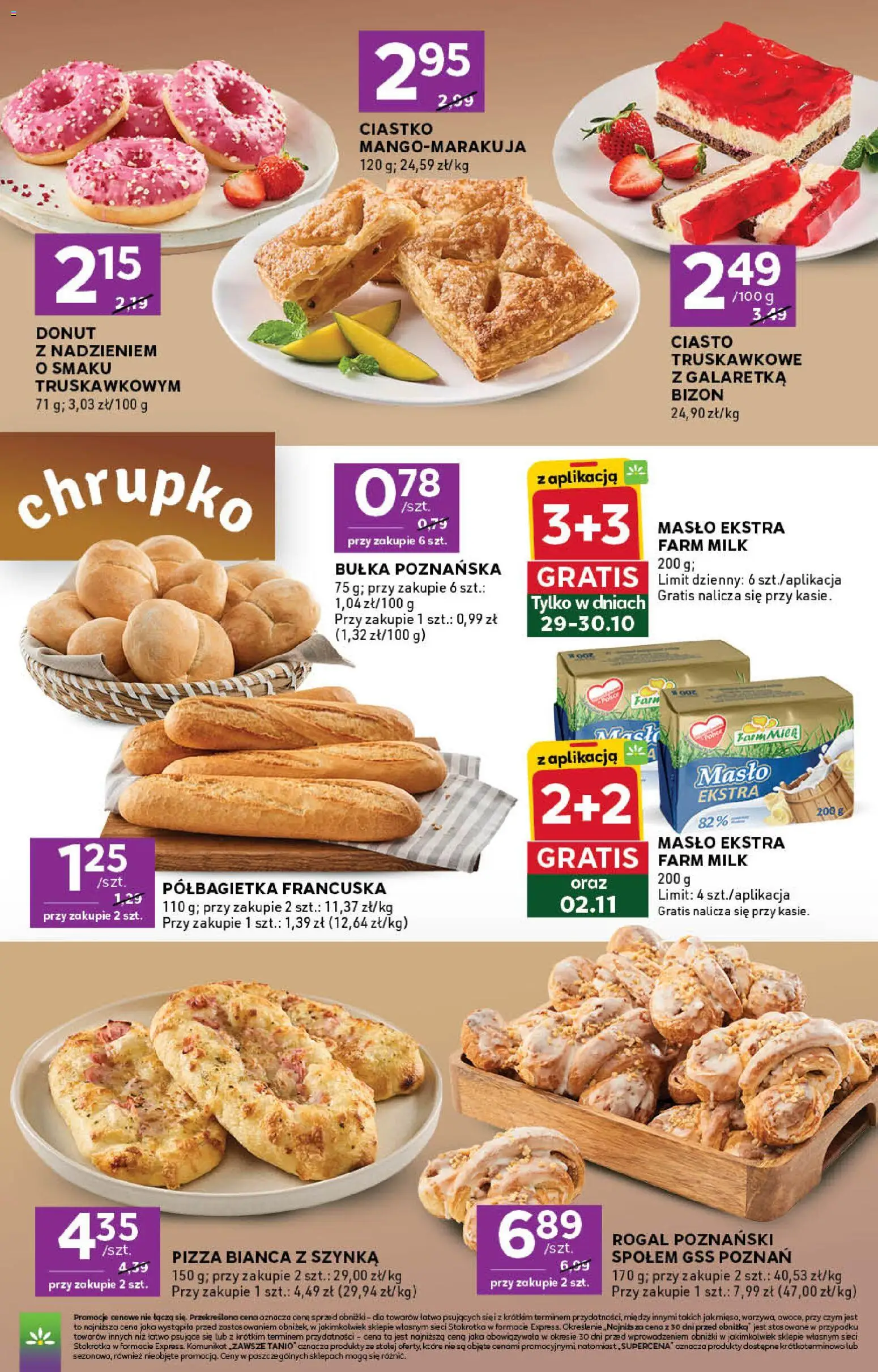 Stokrotka gazetka - Express od 29.10.2026 | Strona: 3 | Produkty: Galaretka, Stokrotka, Masło, Bułka poznańska