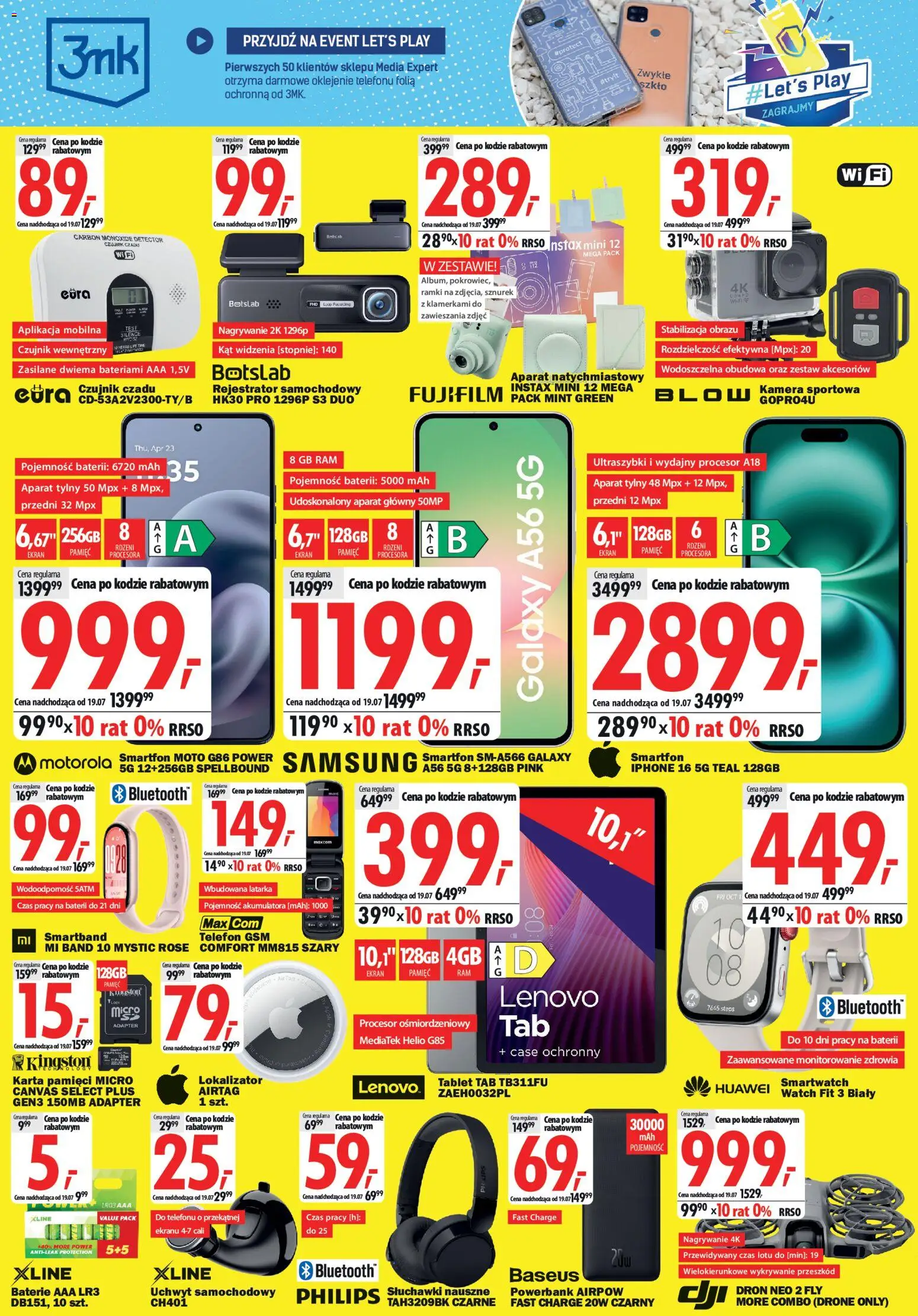Mediaexpert promocje - Wielkie otwarcie Lubartów od 09.07.2026 | Strona: 4 | Produkty: Karta, Karta pamięci, Powerbank, Smartband