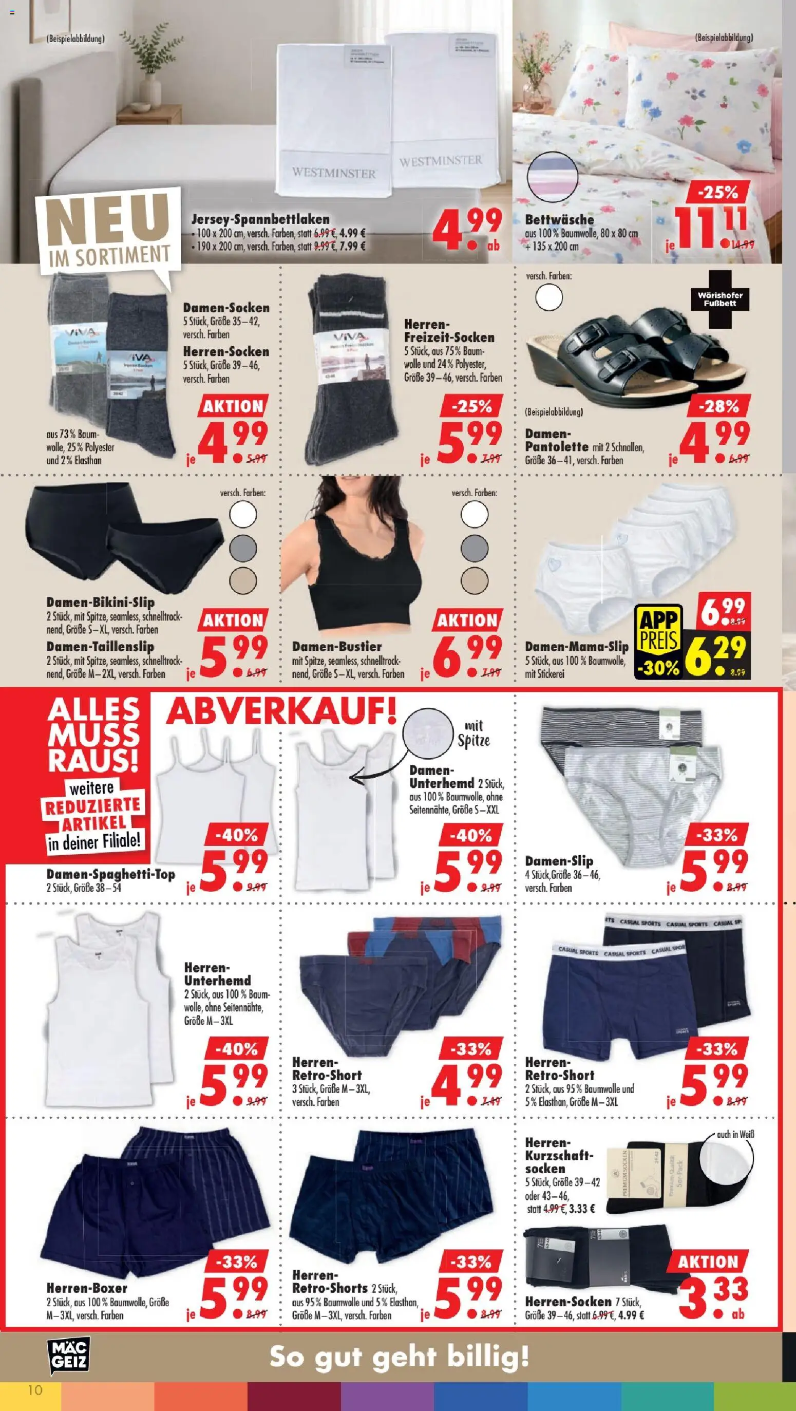 Mäc Geiz Prospekt – gültig ab 06.07.2026 | Seite: 10 | Produkte: Unterhemd, Bettwäsche, Socken