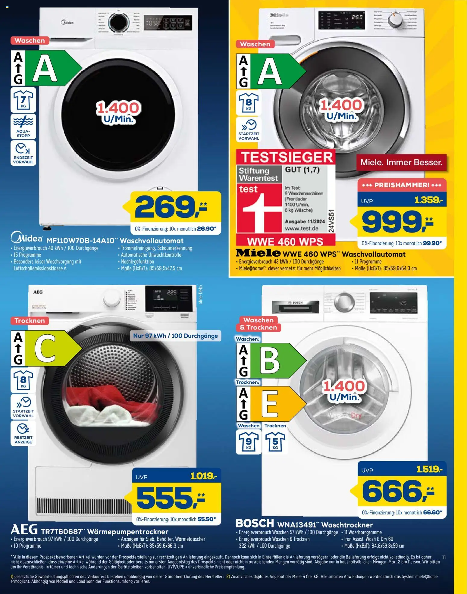 Euronics  Aktueller Prospekt – gültig ab 13.06.2026 | Seite: 11 | Produkte: Miele, Bosch, Waschtrockner