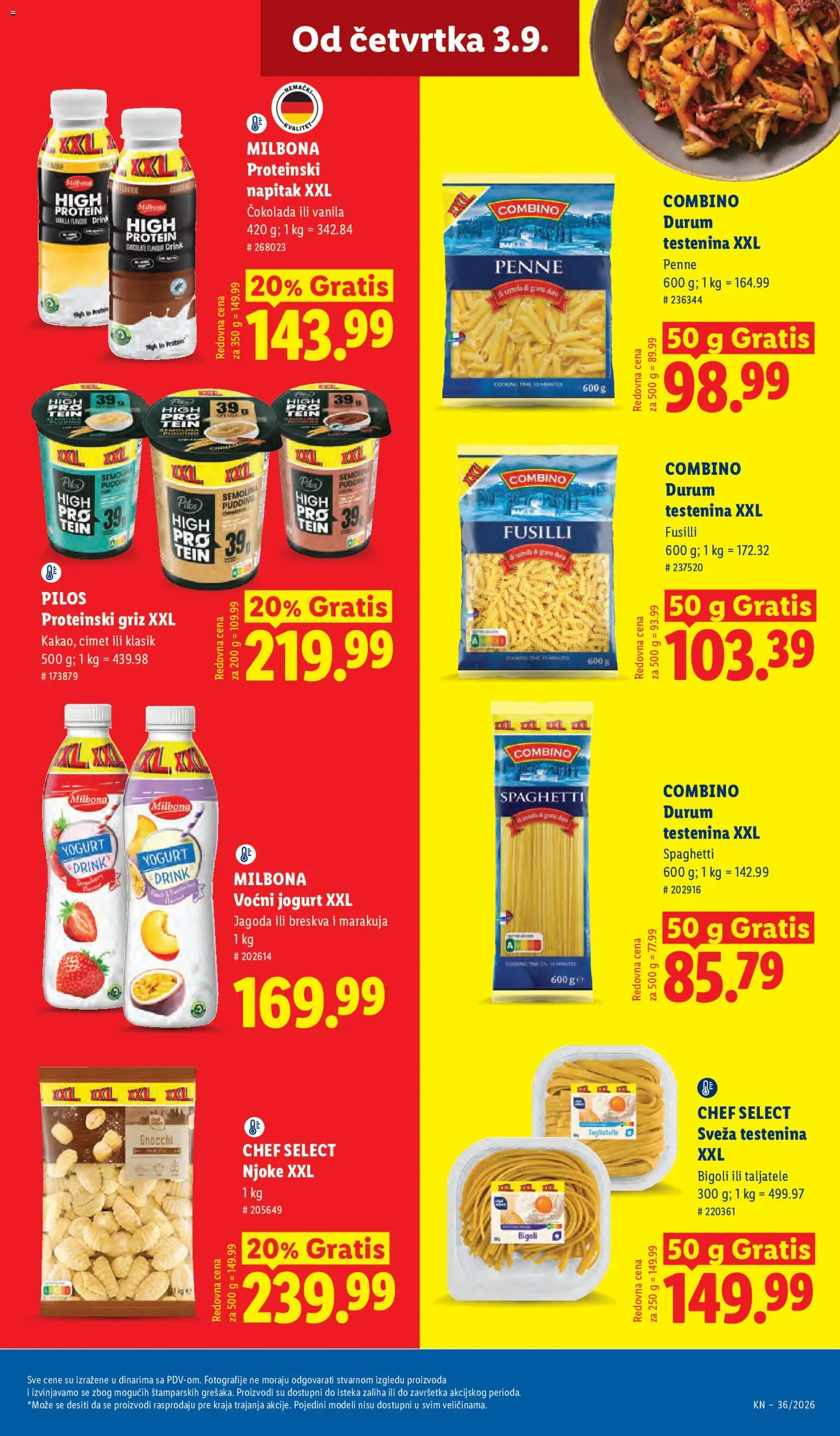 Lidl katalog - važi od 03.09.2026 | Strana: 63 | Proizvode: Jagoda, Pasta, Vanila, Njoke