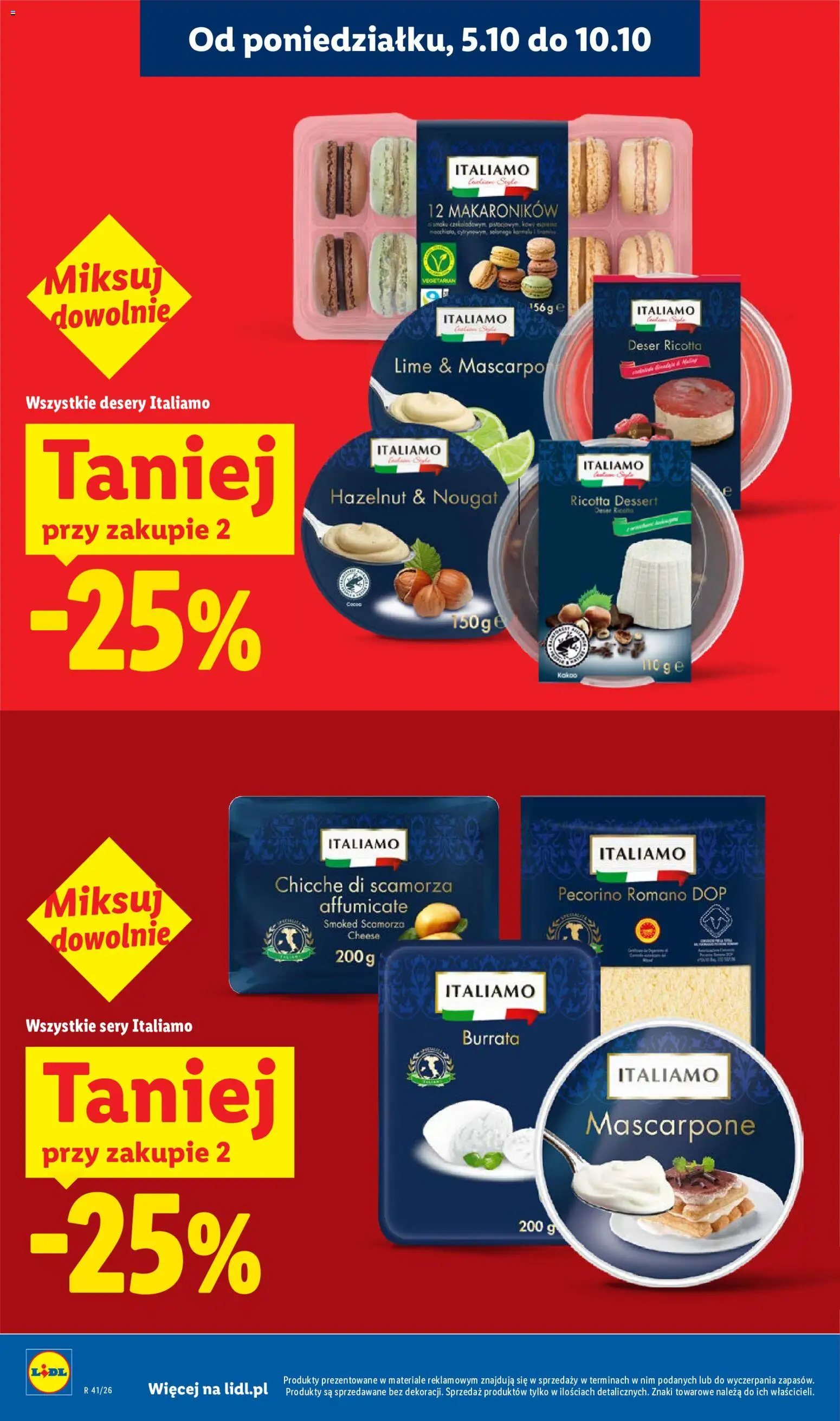 Lidl Polsko leták od 08.10.2026 | Strana: 18 | Produkty: Ricotta, Pecorino, Pecorino Romano, Mascarpone