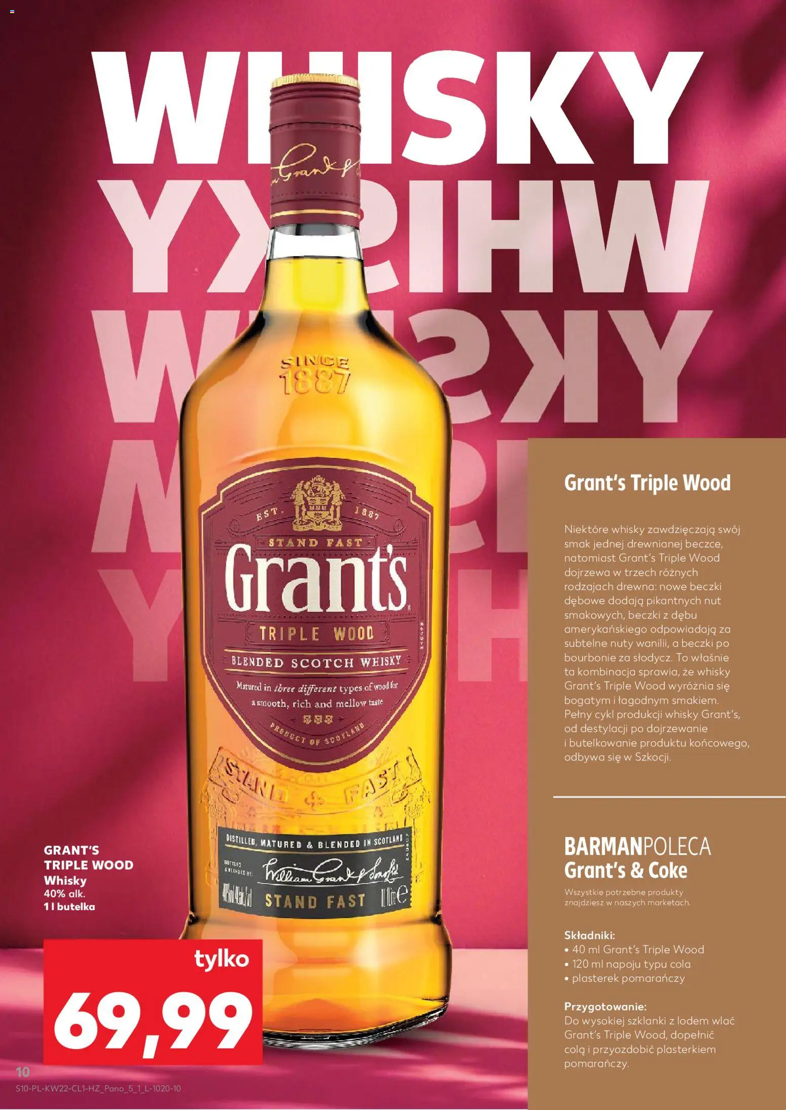 Kaufland Polsko leták - Barek od 28.05.2026 | Strana: 10 | Produkty: Whisky, Cola