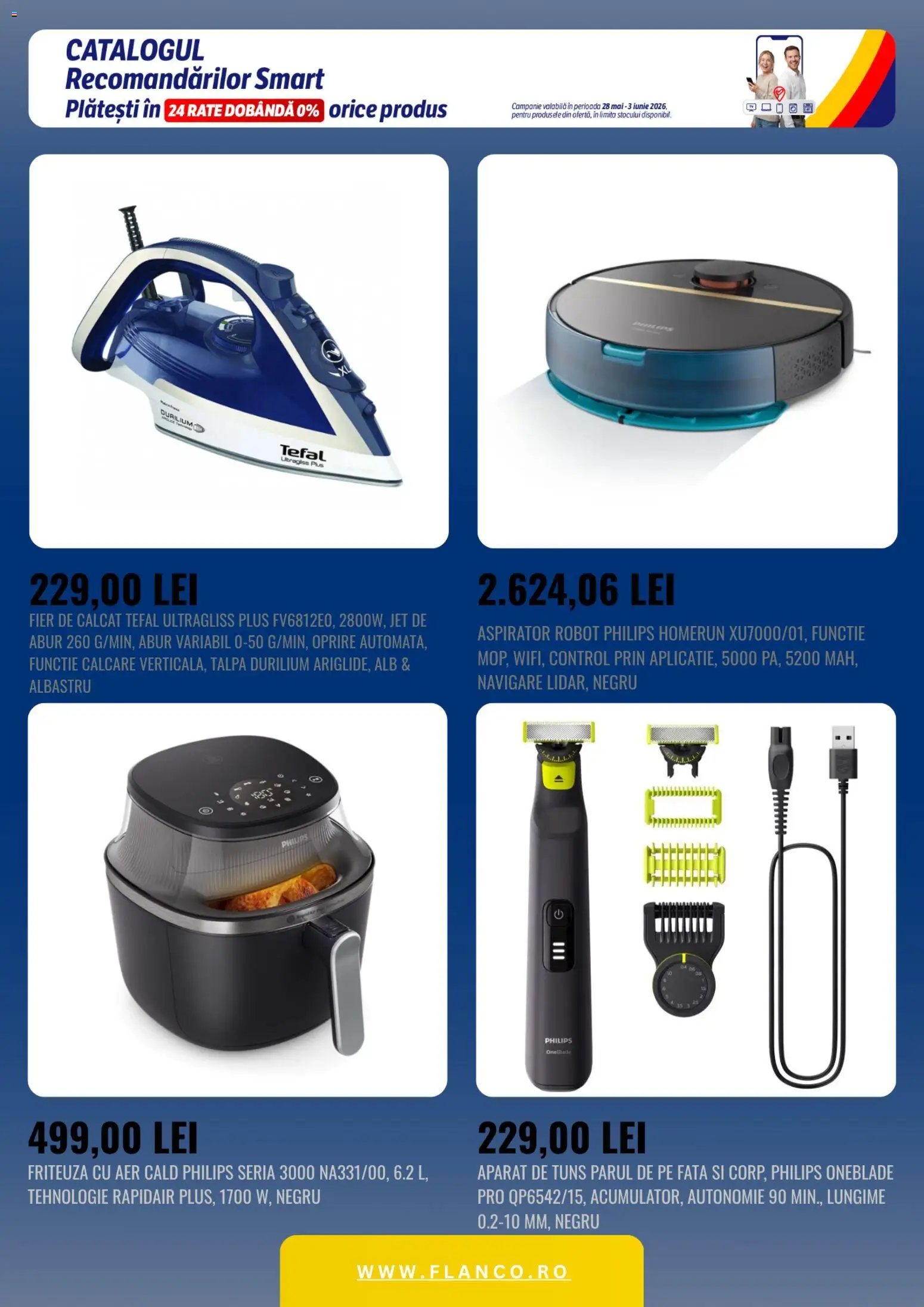 Noul catalog Flanco – valabil de la 28.05.2026 | Pagină: 5 | Produse: Fier de călcat, Ginseng, Aspirator, Navigare