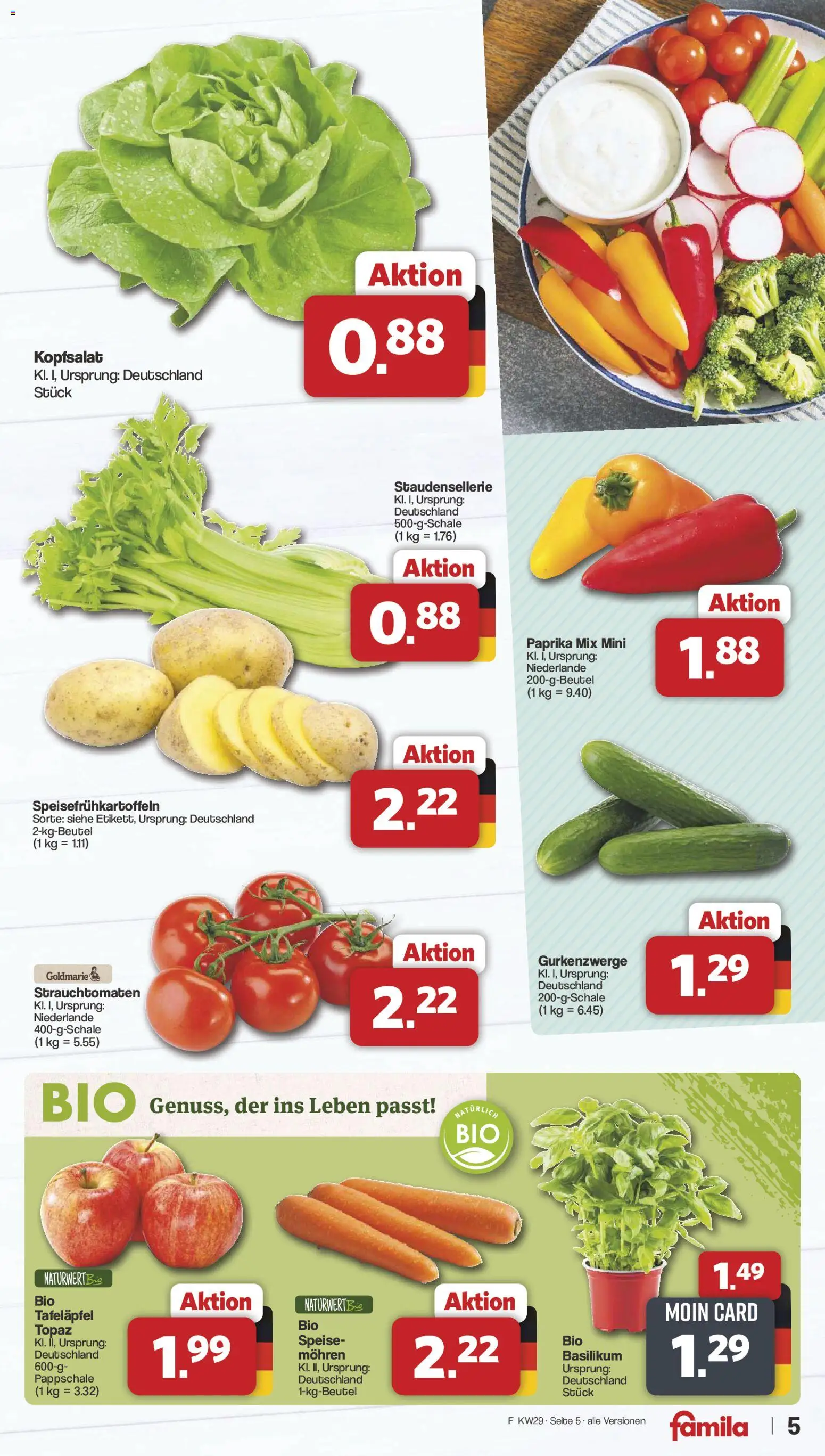 Famila Nordwest Prospekt – gültig ab 13.07.2026 | Seite: 5 | Produkte: Mohren, Paprika