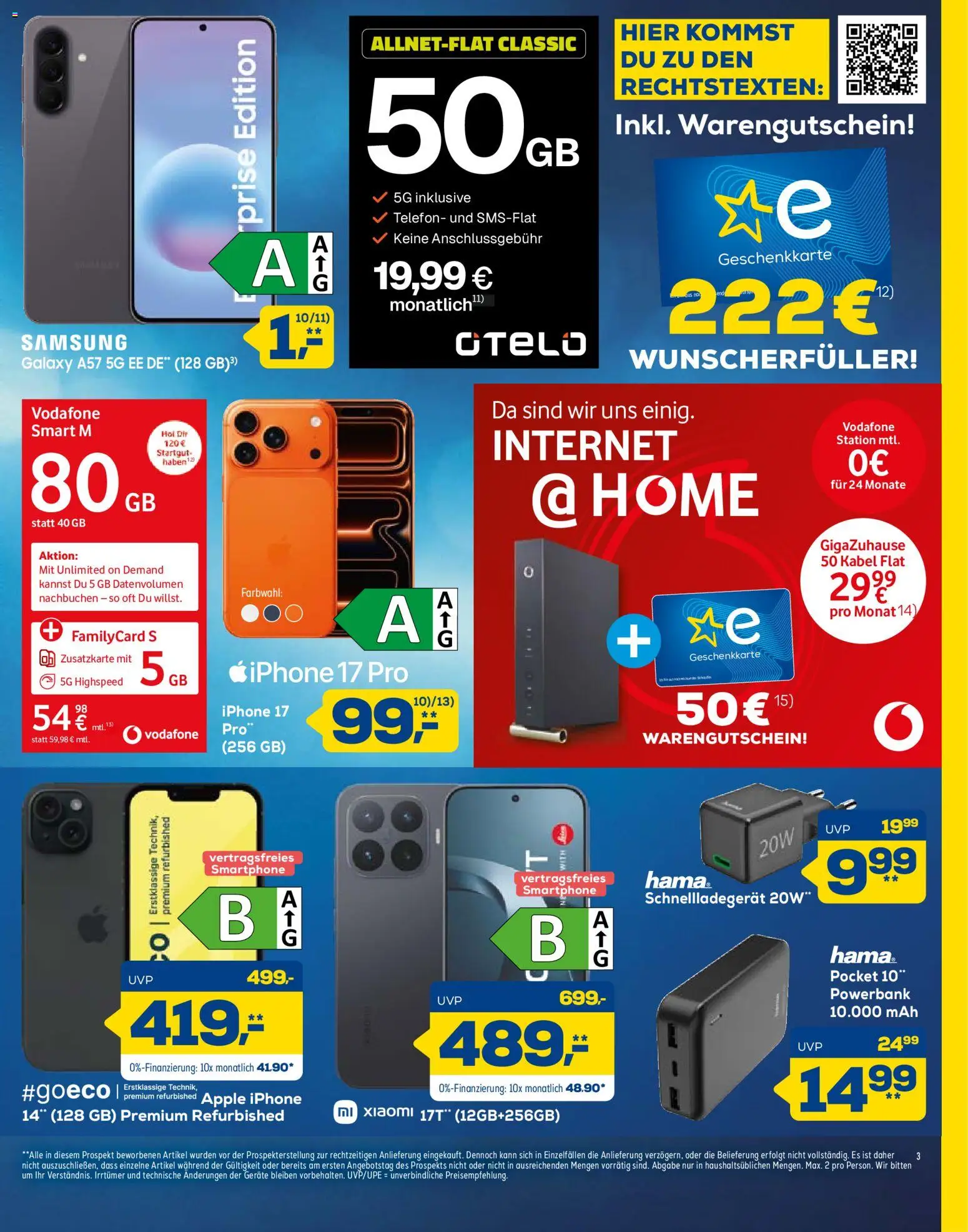 Euronics Prospekt – gültig ab 26.09.2026 | Seite: 3 | Produkte: Xiaomi, Samsung, Iphone, Telefon