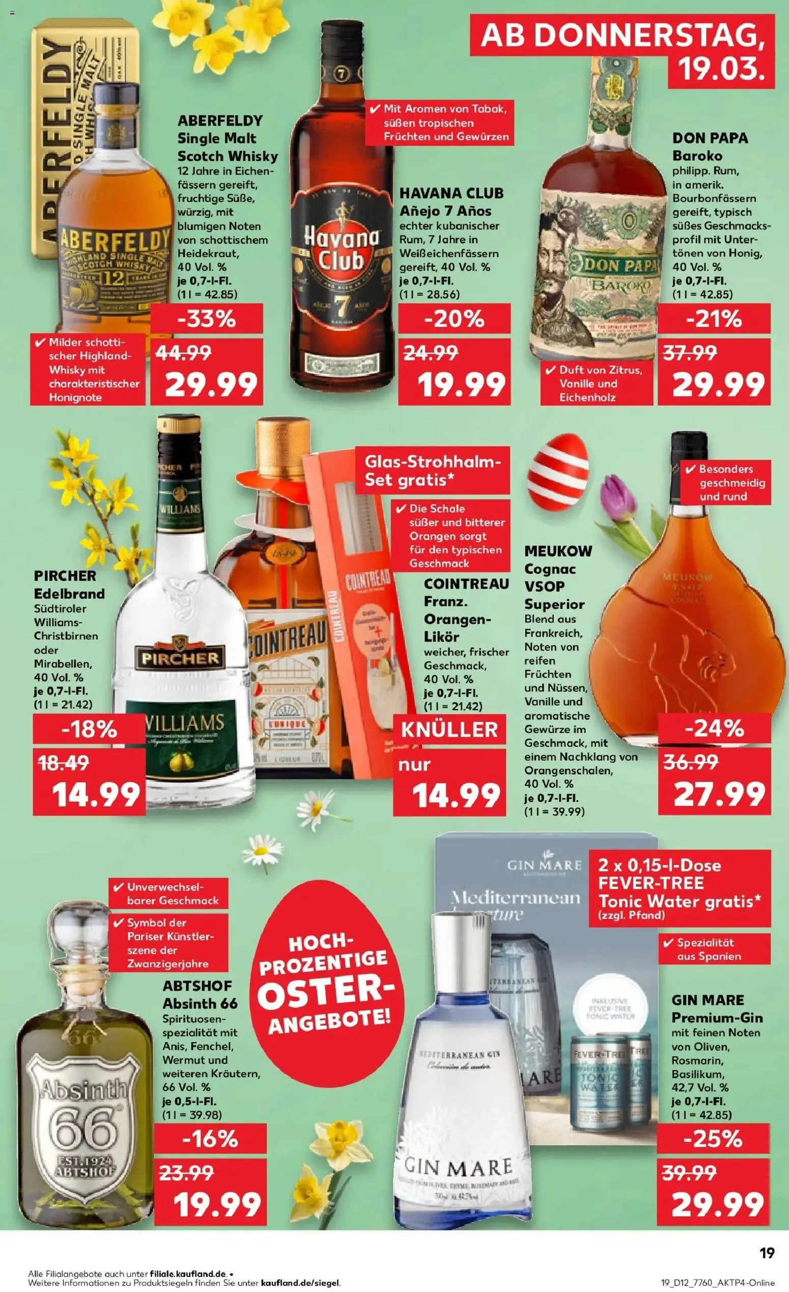 Kaufland Prospekt Burghausen	 – gültig ab 19.03.2026 | Seite: 19 | Produkte: Havana club, Whisky, Likör, Rum