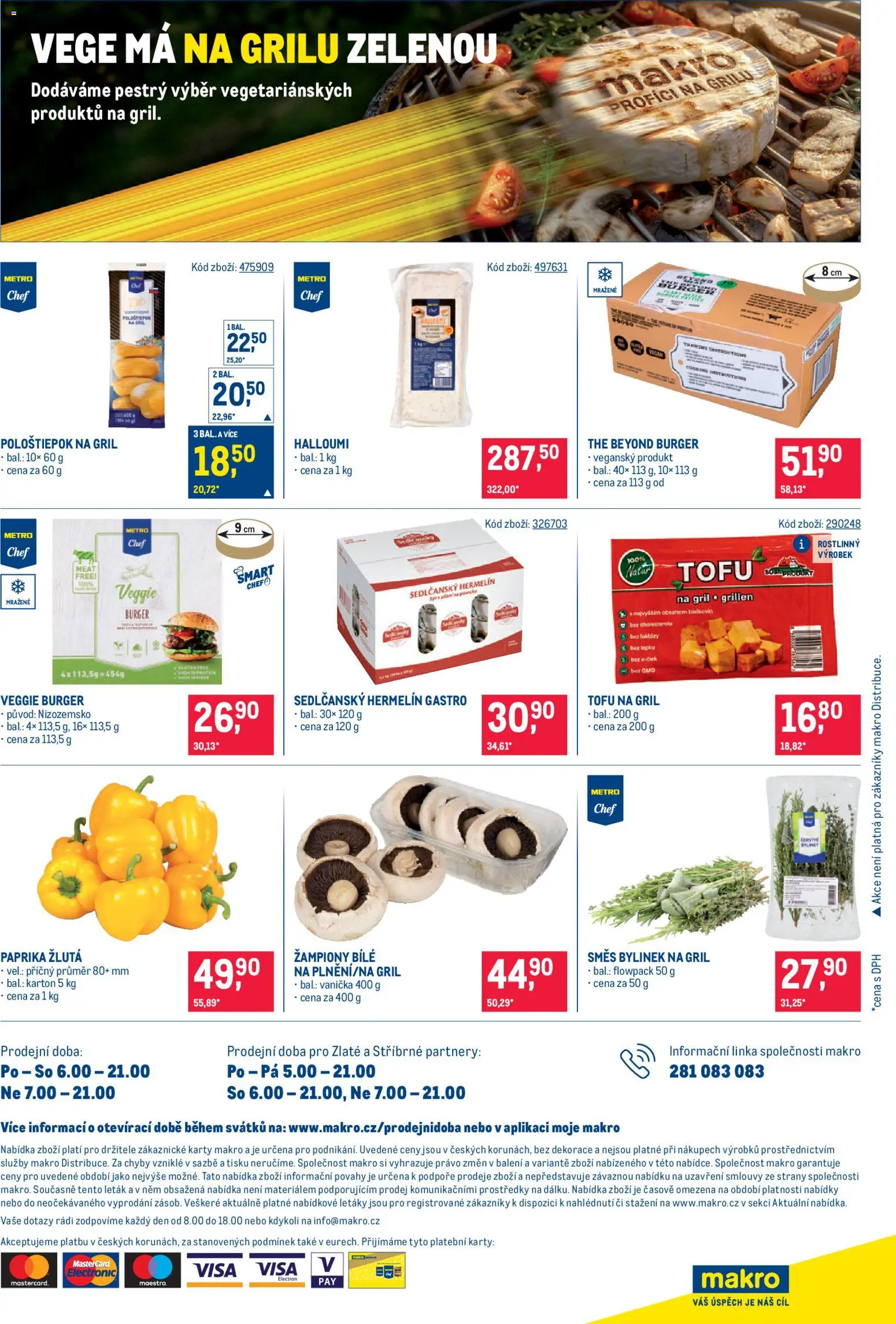 Makro leták - Gastronomie od 29.07.2026 | Strana: 24 | Produkty: Burger, Tofu, Hermelín na gril, Dekorace