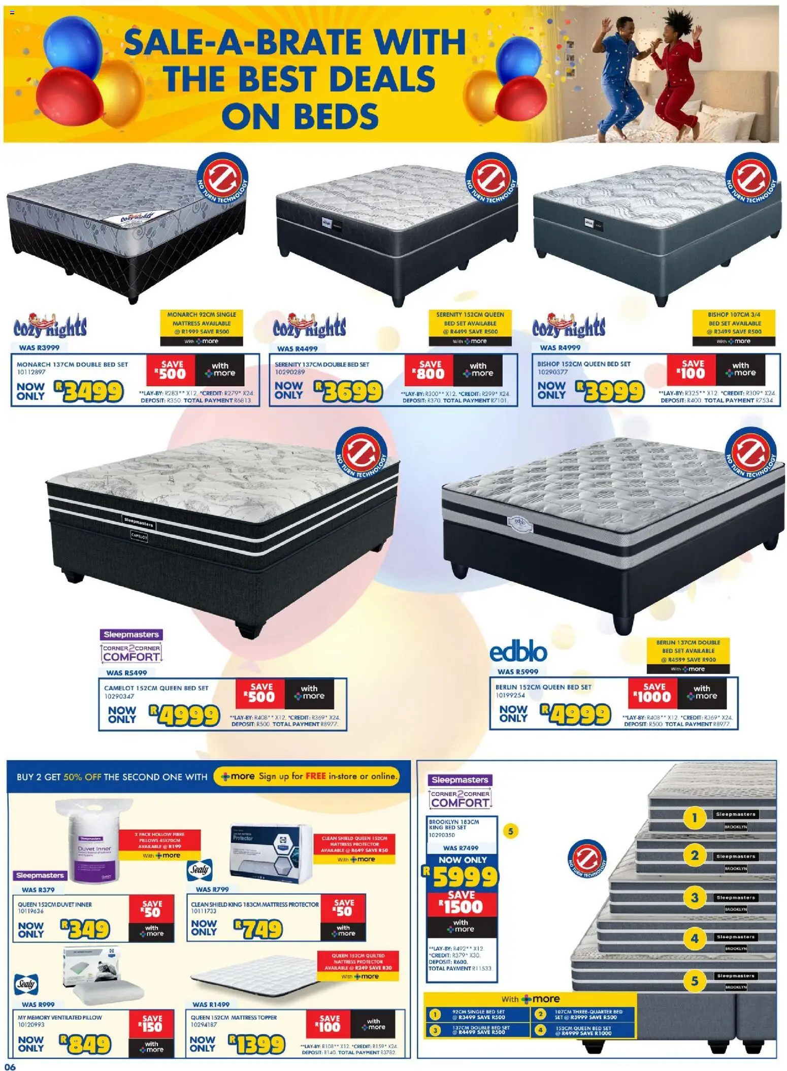 New Russells catalogue – valid from 16/07/2026 | Page: 6 | Products: Duvet, Double bed, Queen bed, Bed