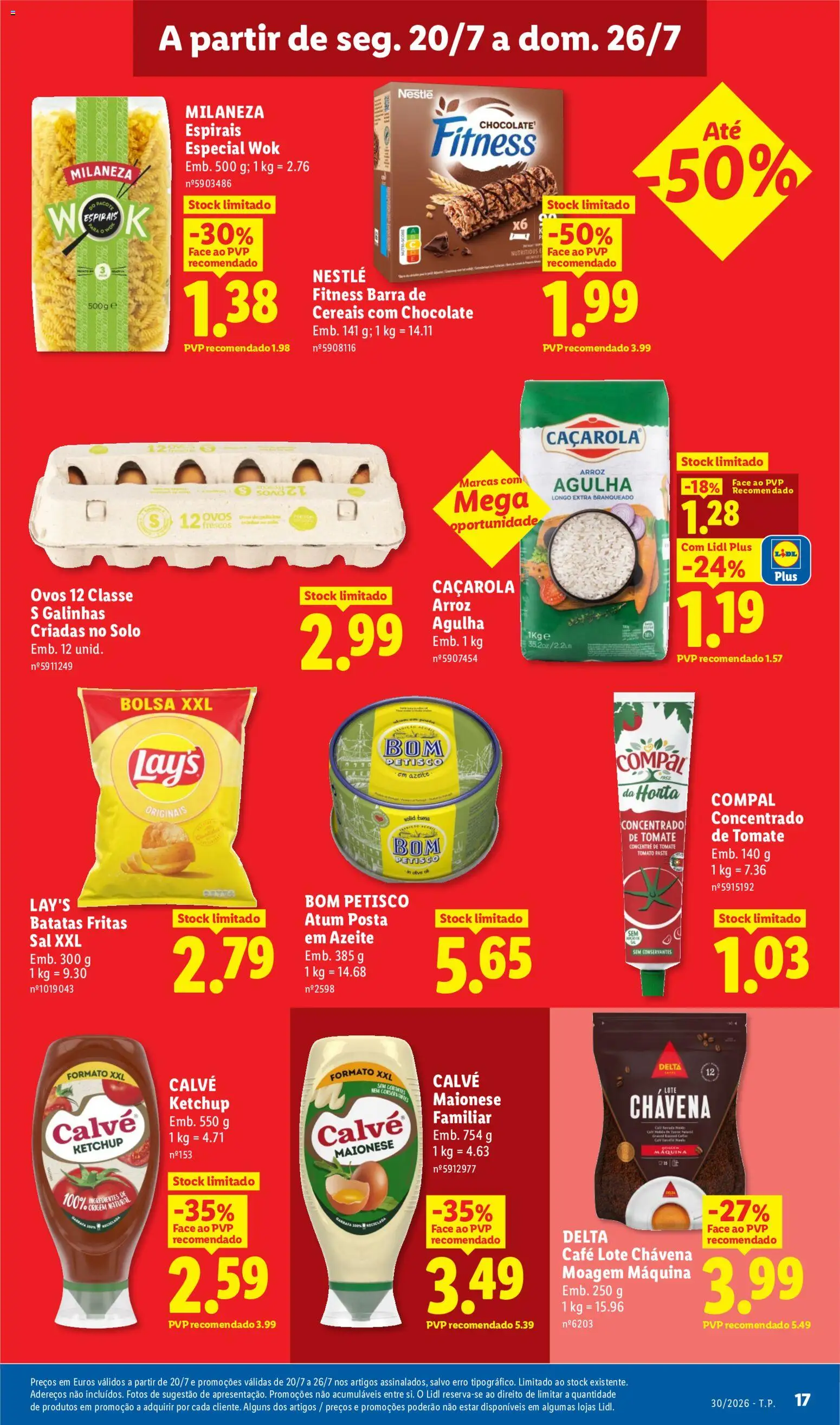 Lidl folheto │ válido de 20/07/2026 | Página: 17 | Produtos: Azeite, Sal, Café, Tomate