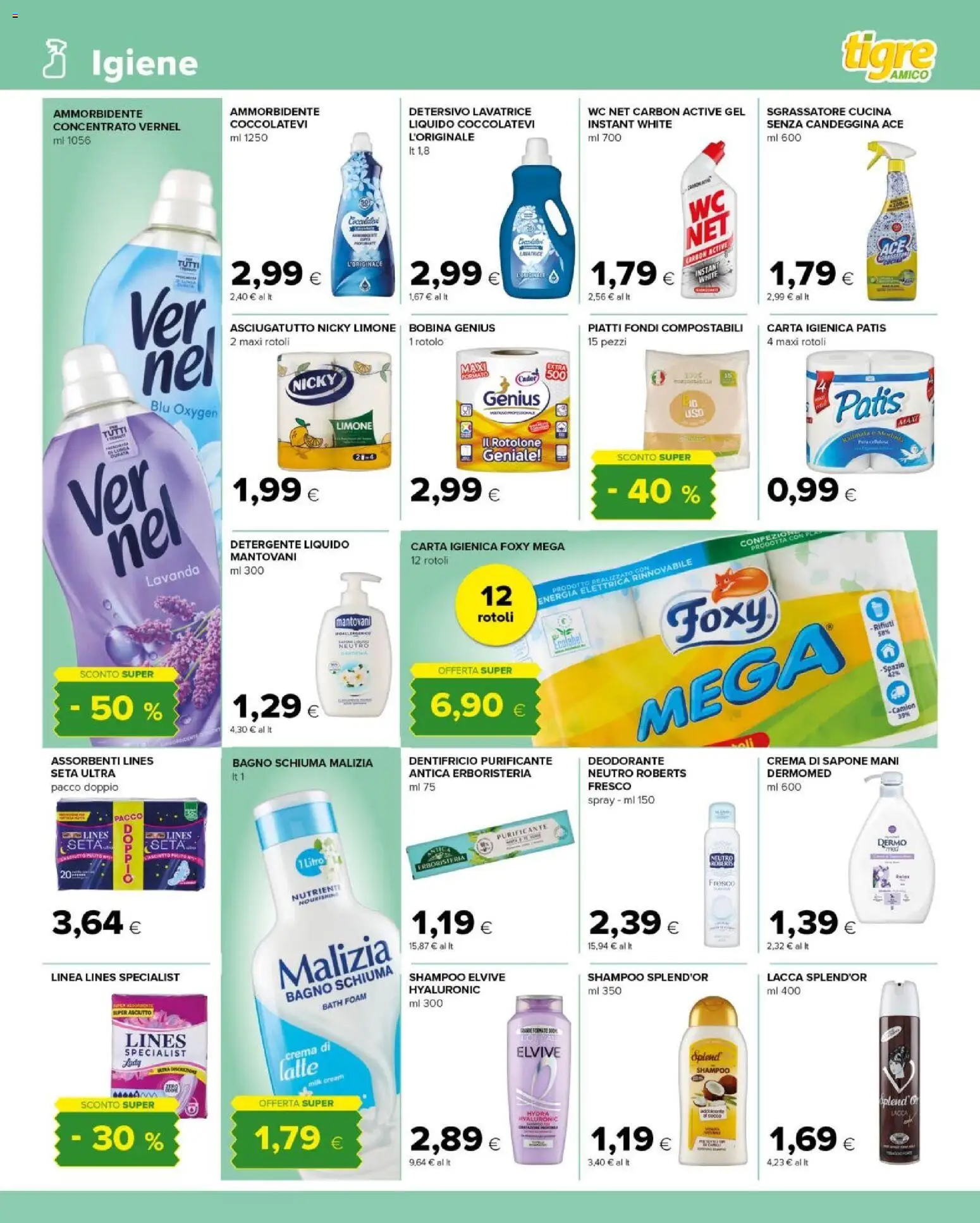 Volantino Tigre del 10.03.2026 | Pagina: 11 | Prodotti: Crema, Lacca, Ammorbidente, Limone