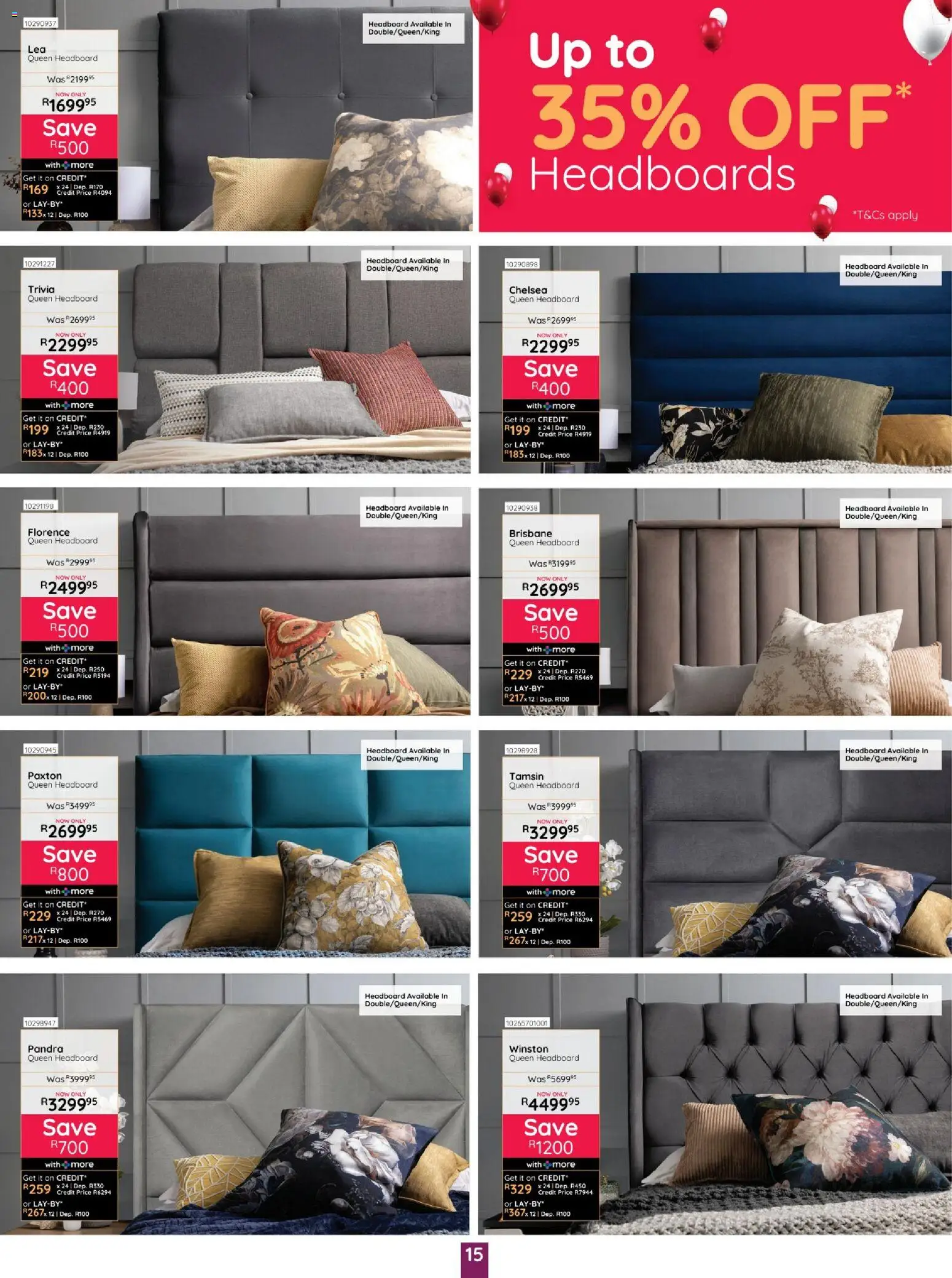New Bradlows catalogue – valid from 16/07/2026 | Page: 15 | Products: Headboard
