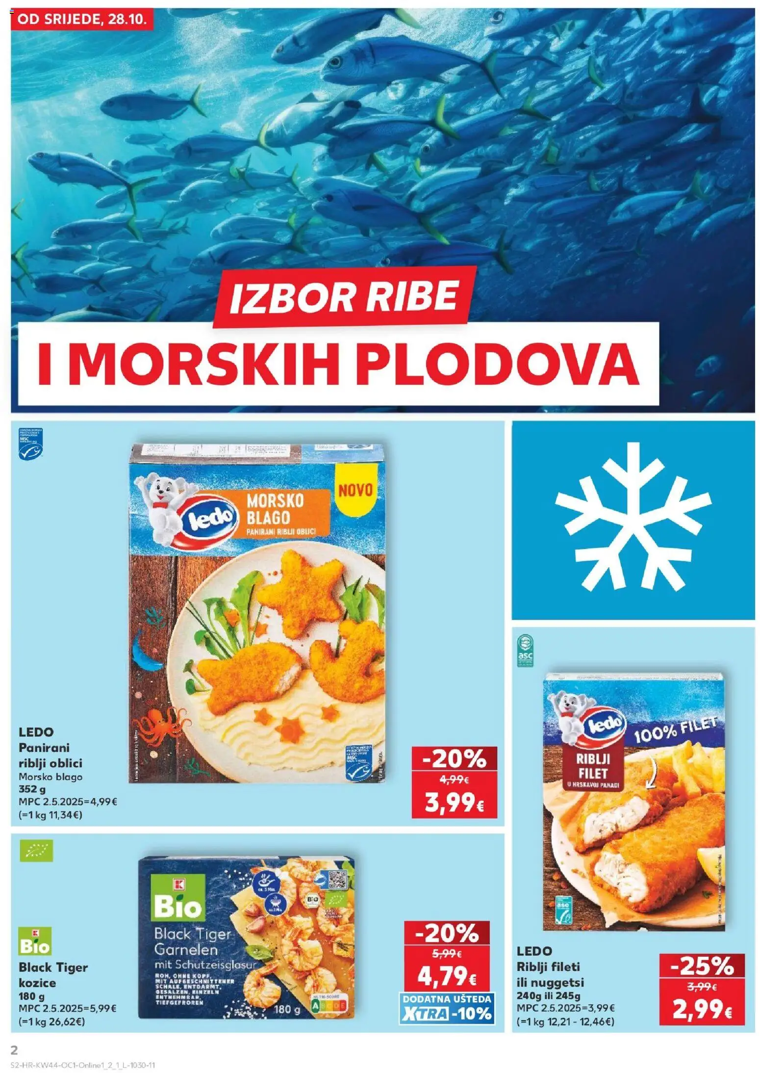 Kaufland katalog | vrijedi od 28.10.2026 | Stranica: 2 | Proizvodi: Ledo, Kozice