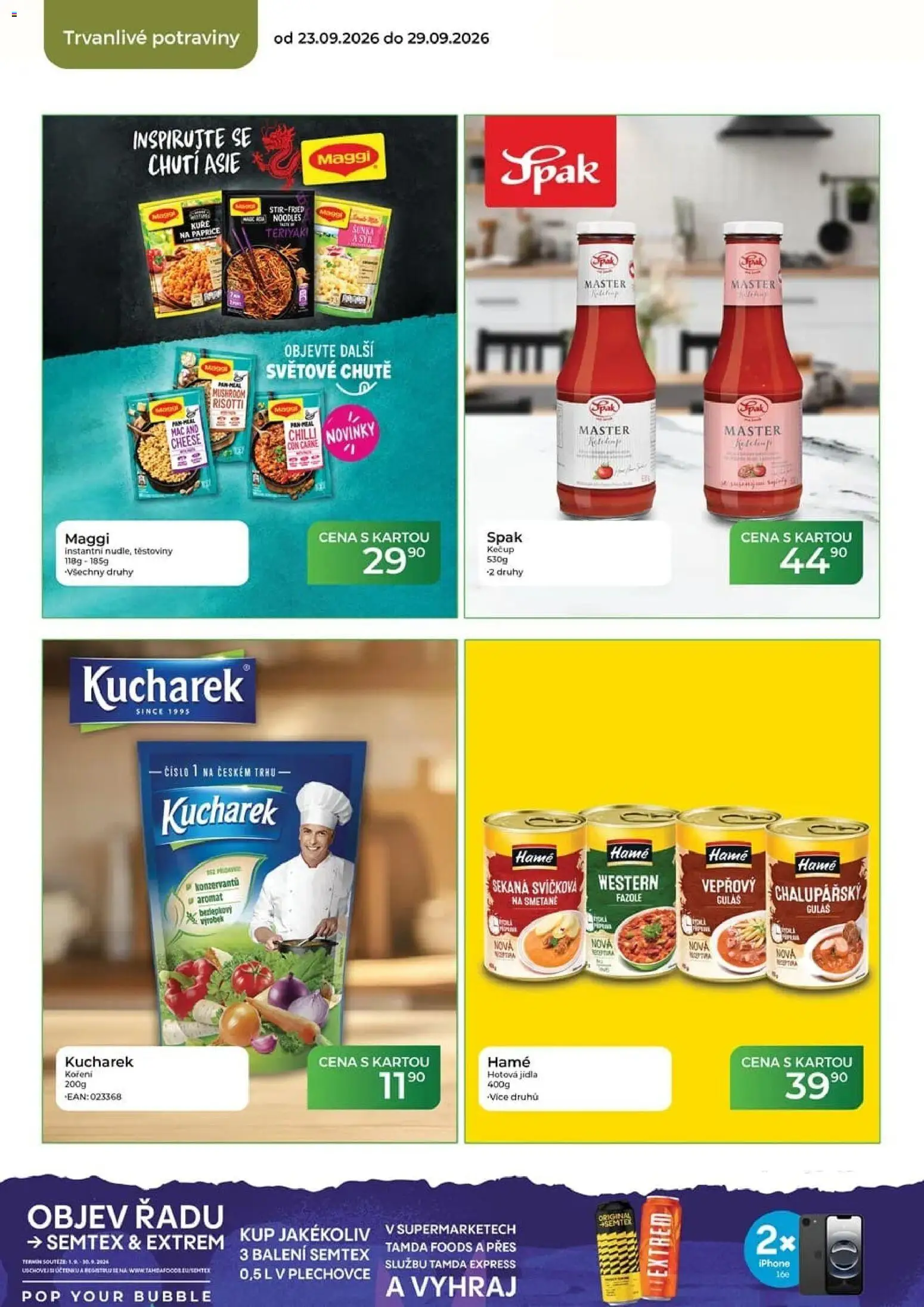 Tamda Foods leták od 23.09.2026 | Strana: 40 | Produkty: Kečup, Sekaná, Chilli, Potraviny