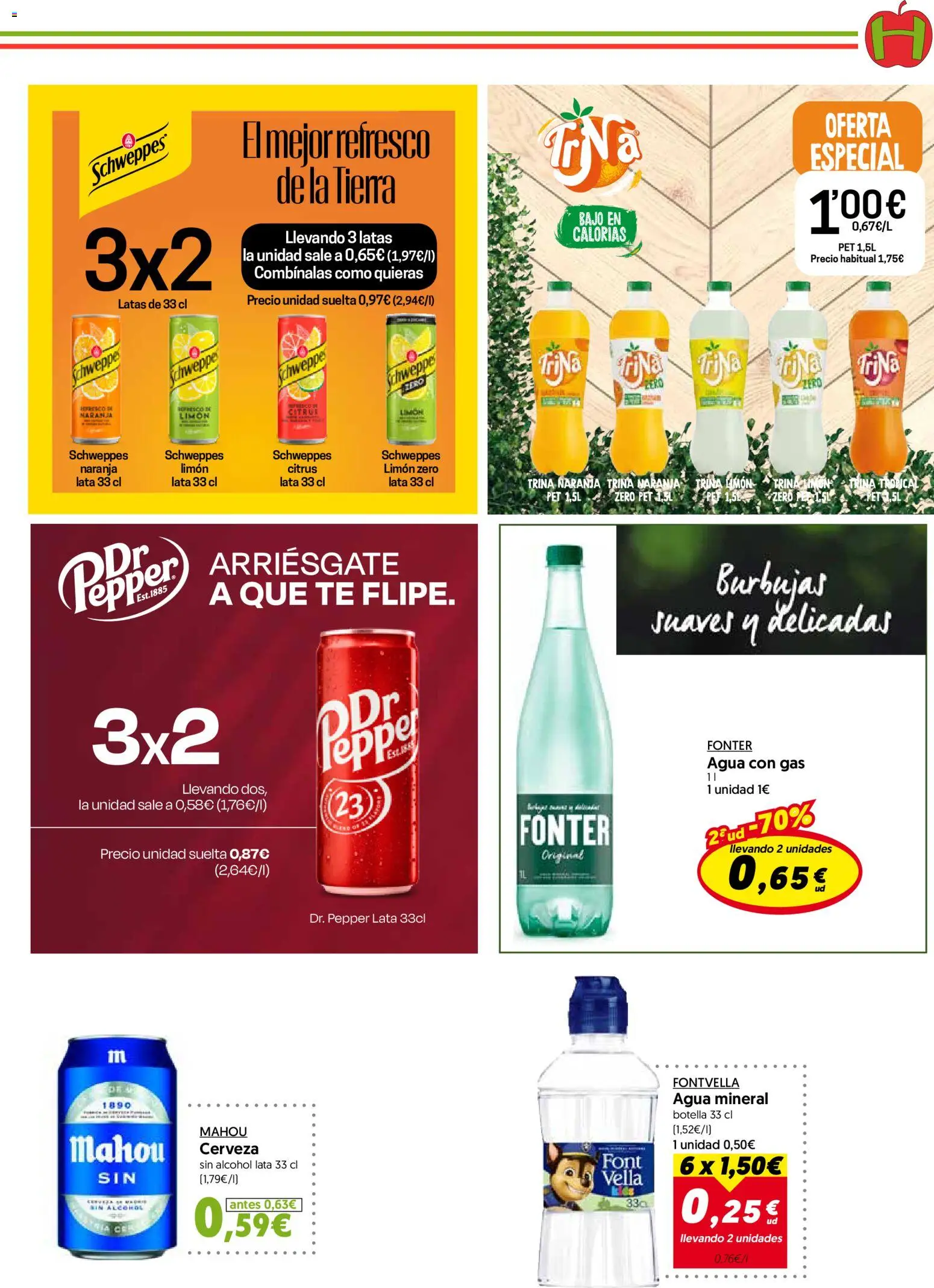 Hiper Usera folleto │ válido desde el 26/08/2026 | Página: 15 | Productos: Cerveza, Limón, Agua con gas, Agua mineral