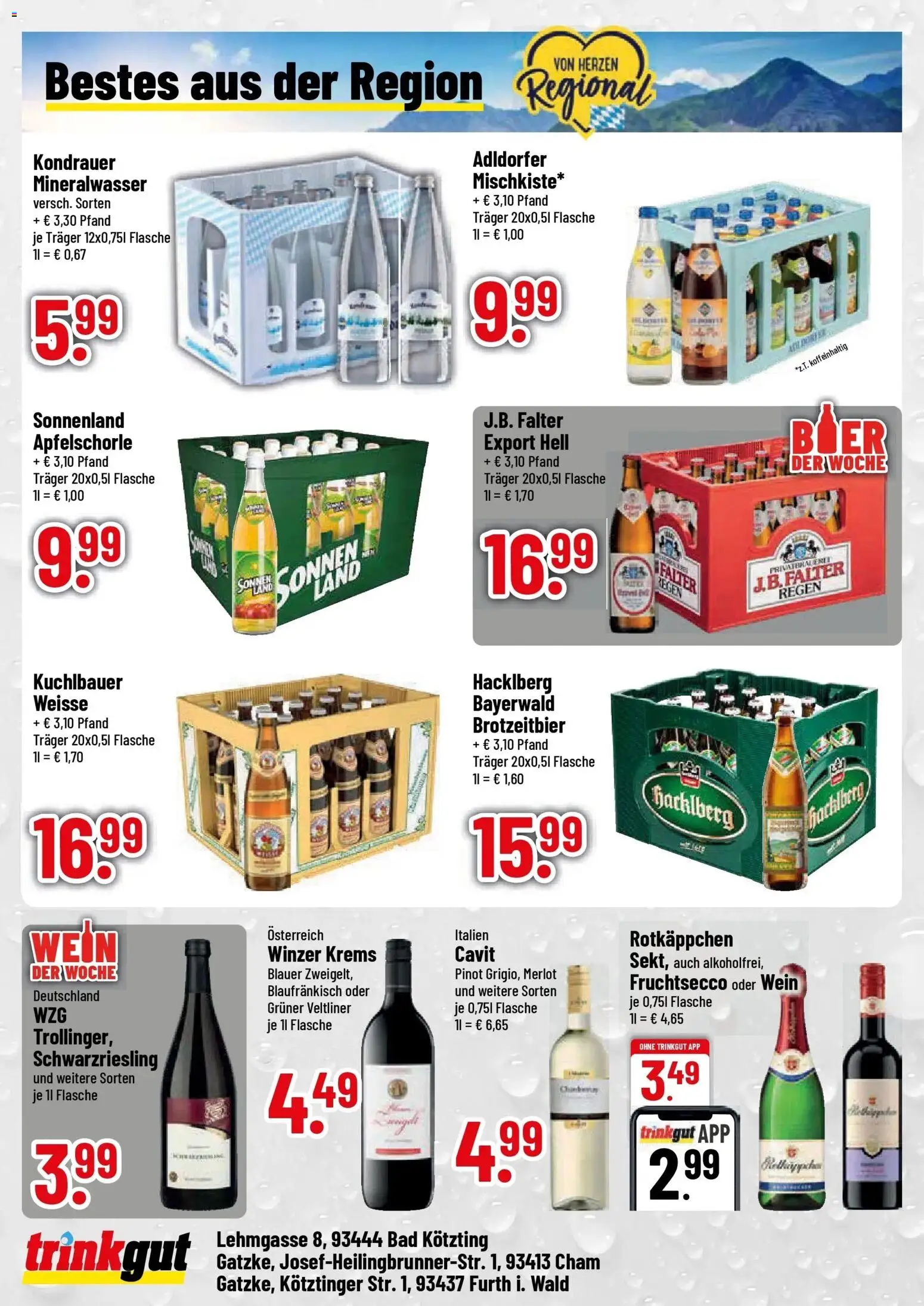 Trinkgut - trinkgut: Wochenangebote (ab 05.10.2026) » Angebote online | Seite: 4 | Produkte: Merlot, Mineralwasser, Fruchtsecco, Rotkäppchen
