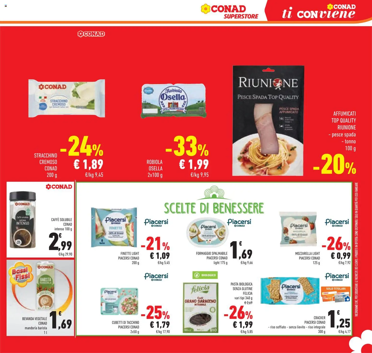 Volantino Conad del 26/08/2026 | Pagina: 31 | Prodotti: Mandorla, Tacchino, Top, Formaggio spalmabile
