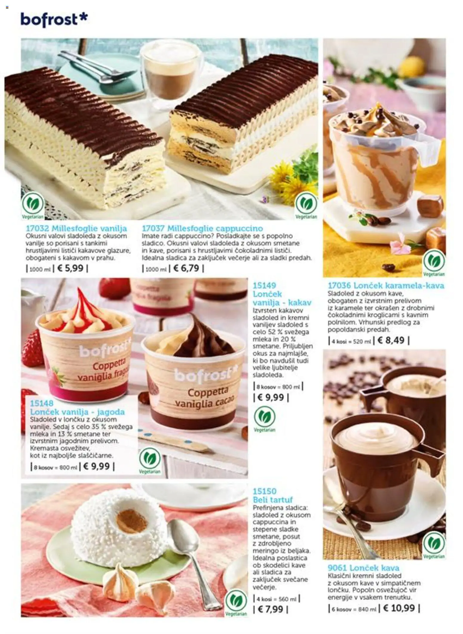 Novi Bofrost katalog ponudbe – veljaven od 01.07.2026 | Stran: 14 | Izdelki: Kakav, Kava, Karamele, Sladoled