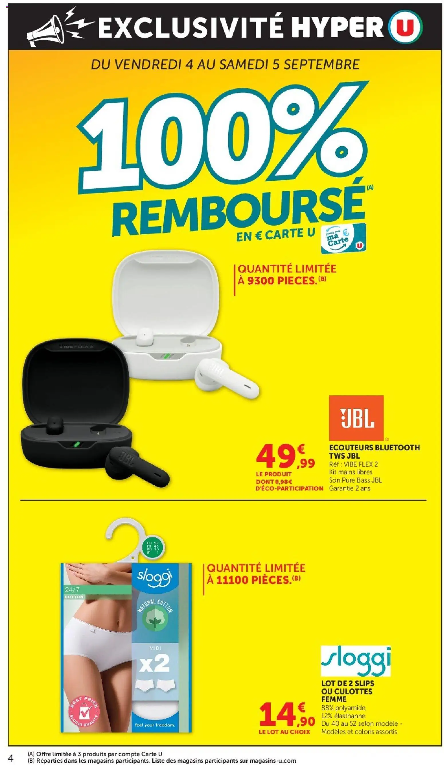 {H1} | Page: 4 | Produits: Écouteurs, JBL, Slips
