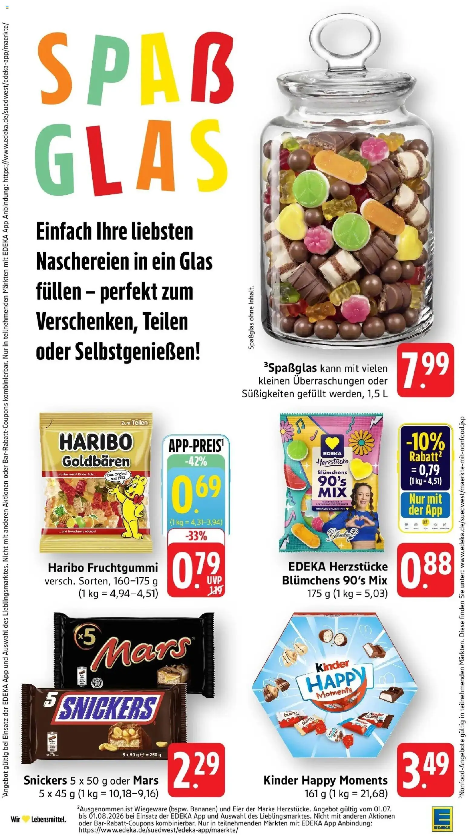 Edeka Prospekt Freiburg – gültig ab 27.07.2026 | Seite: 23 | Produkte: Eier, Bananen, Snickers, Mars