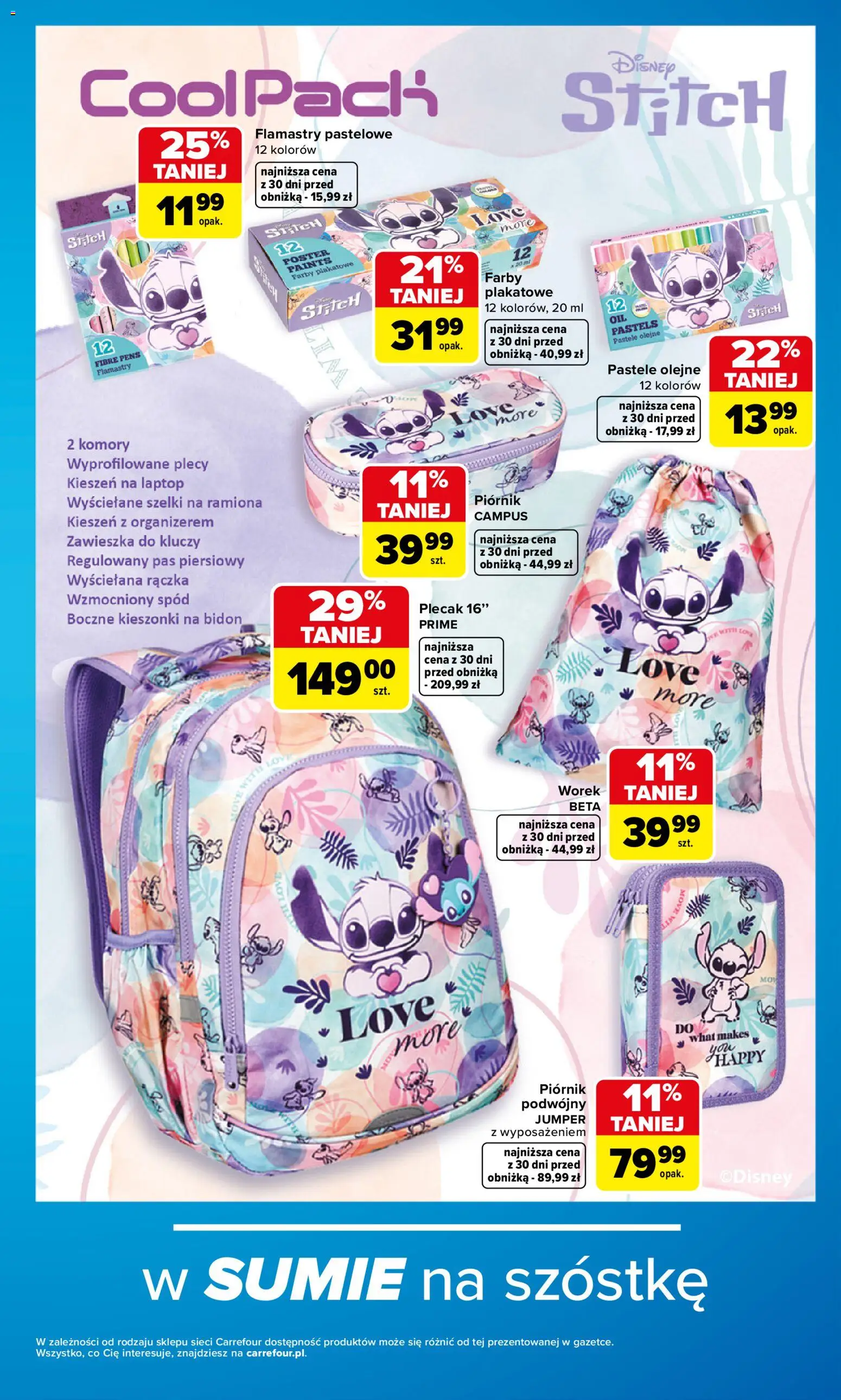 Carrefour gazetka - Szkoła nowy sezon V od 27.07.2026 | Strona: 15 | Produkty: Laptop, Plecak, Flamastry, Piórnik