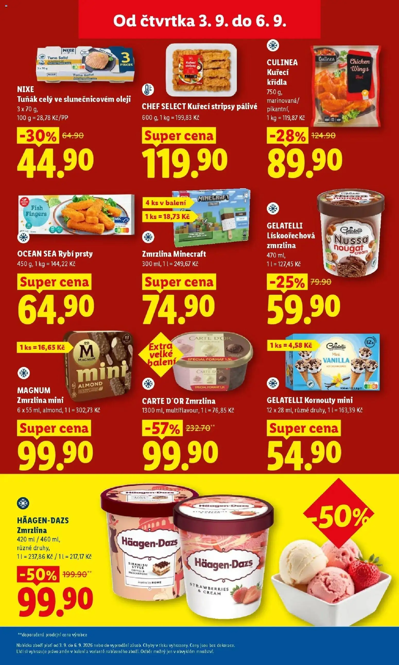 Lidl aktuální leták od 03.09.2026 | Strana: 25 | Produkty: Stripsy, Carte D'Or zmrzlina, Magnum, Gelatelli
