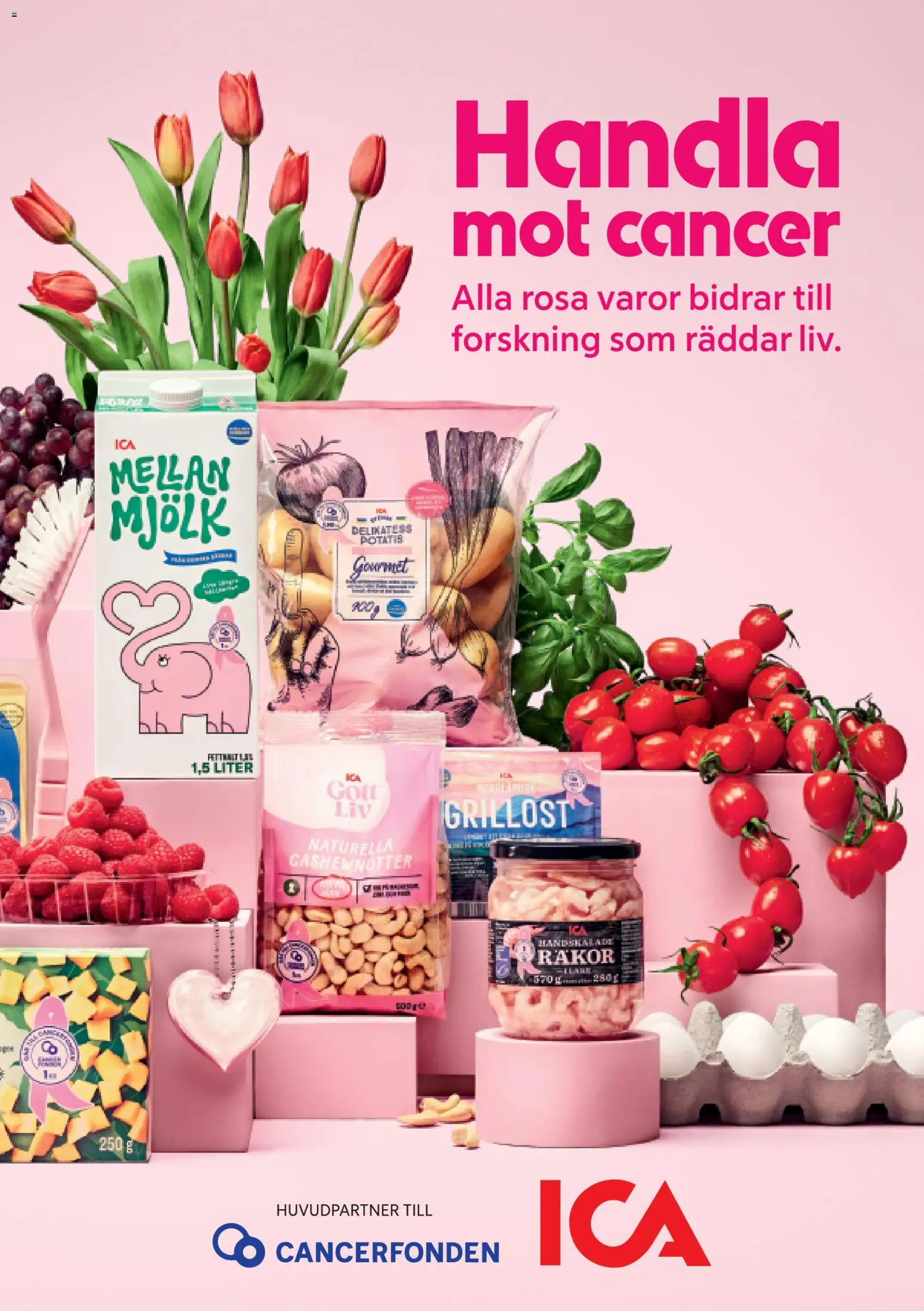 ICA Maxi reklamblad aktuell från 01/10/2026 | Sida: 40 | Produkter: Grillost, Cashewnötter, Räkor, Mjölk