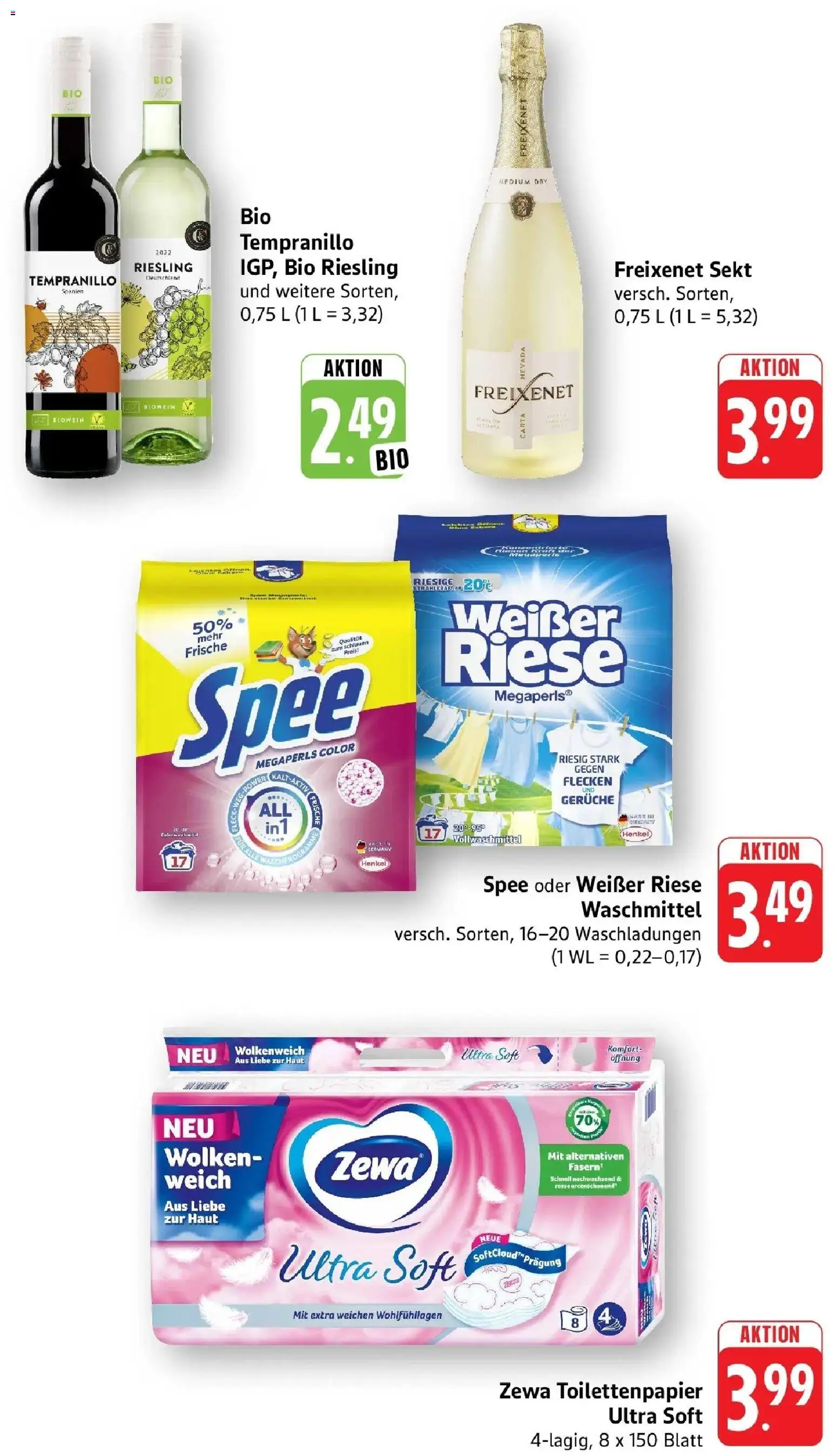 nah & gut Prospekt Offenburg-Zunsweier – gültig ab 14.06.2026 | Seite: 9 | Produkte: Freixenet, Spee, Waschmittel, Toilettenpapier
