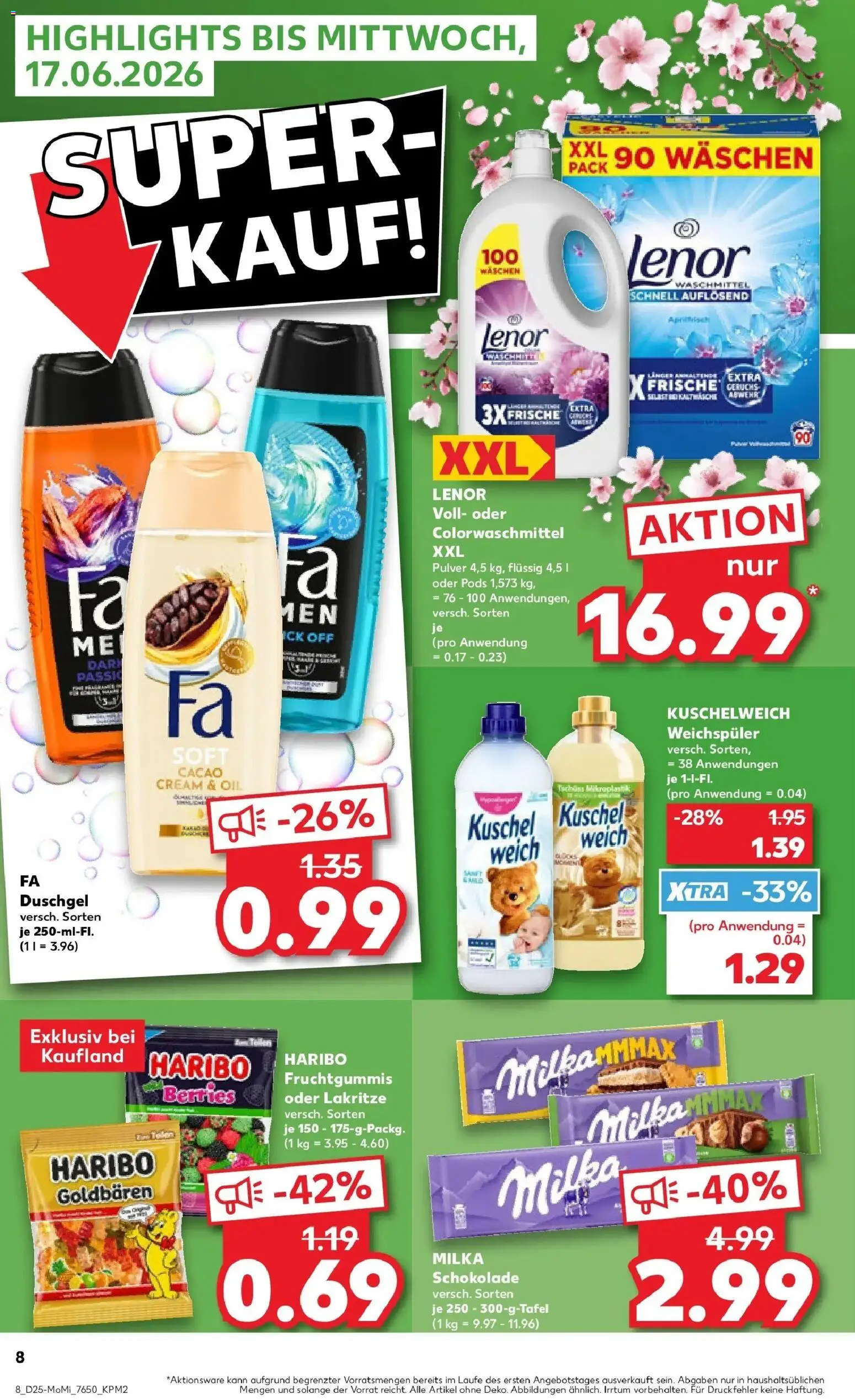 Kaufland Prospekt Bühl – gültig ab 15.06.2026 | Seite: 10 | Produkte: Haribo, Schokolade, Duschgel, Weichspüler