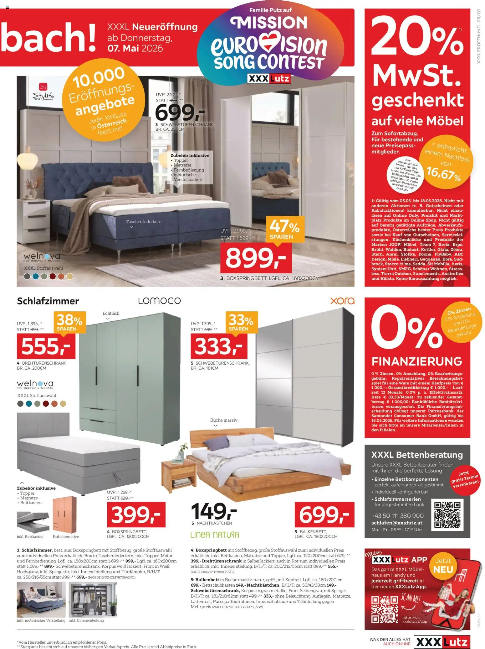 XXXLutz Eröffnung in Mistelbach gültig ab 05.05.2026 | Seite: 9 | Produkte: Uhr, Spiel, Matratze, Box